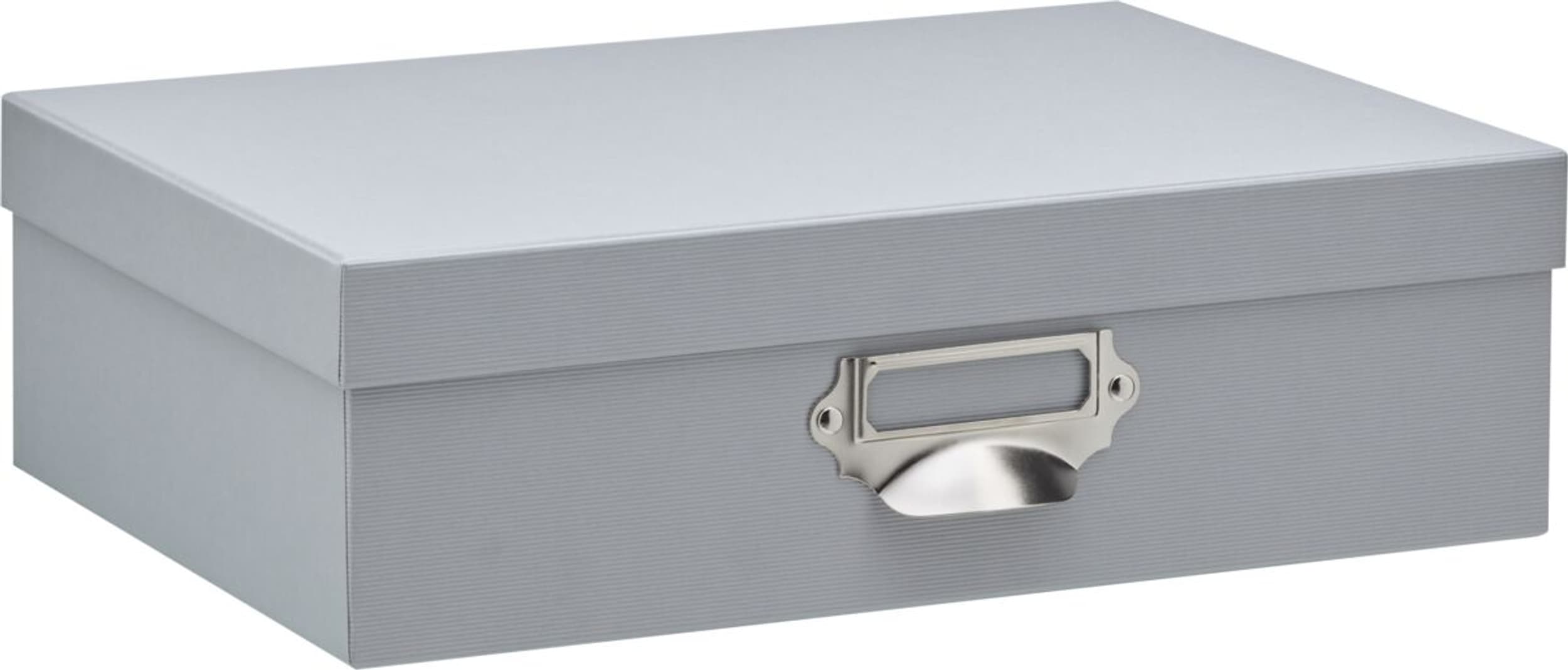 Boîte de rangement SOHO, Gris, 33.7x25.5x10.5, Micasa