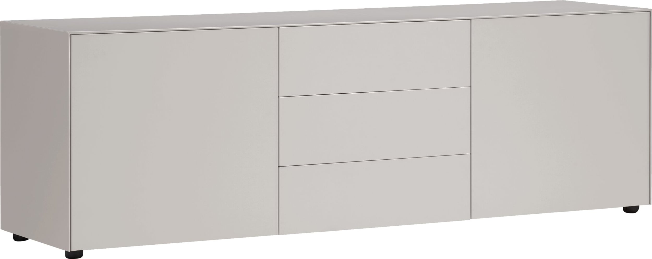 Buffet bas LUX, Gris taupe, MDF (bois mélangé), 180x46x56, Micasa