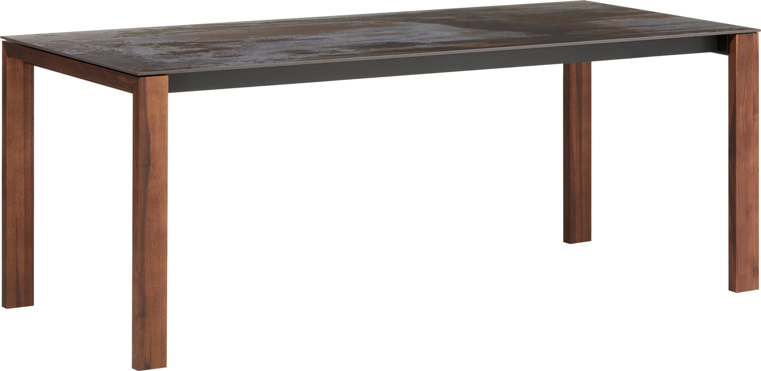 Table MEDICI, Trilium, Noyer massif, 220x90x75, Micasa