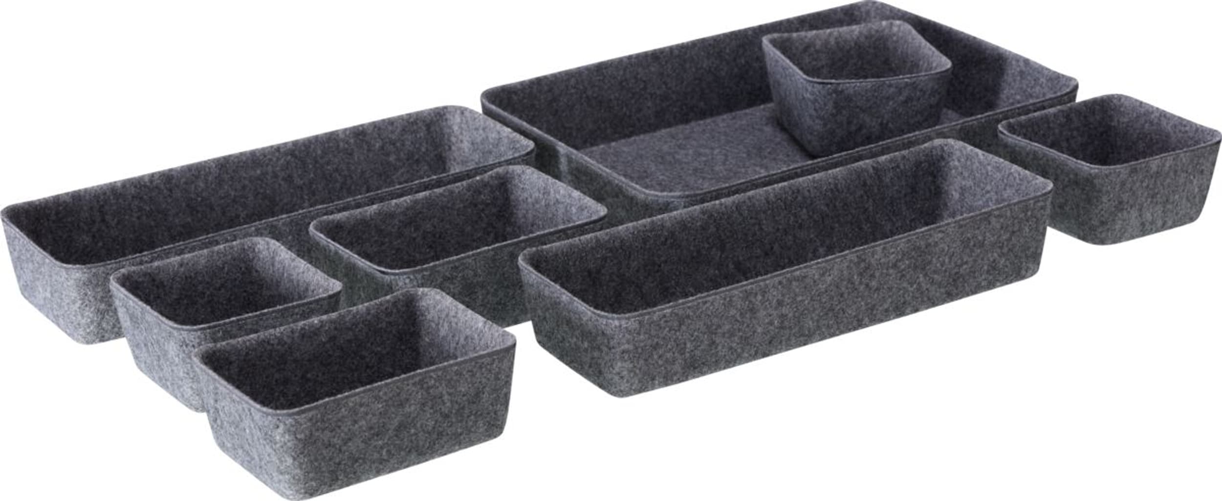 Boîte de rangement ELLY, Gris, 27.5x20.5x5.5, Micasa