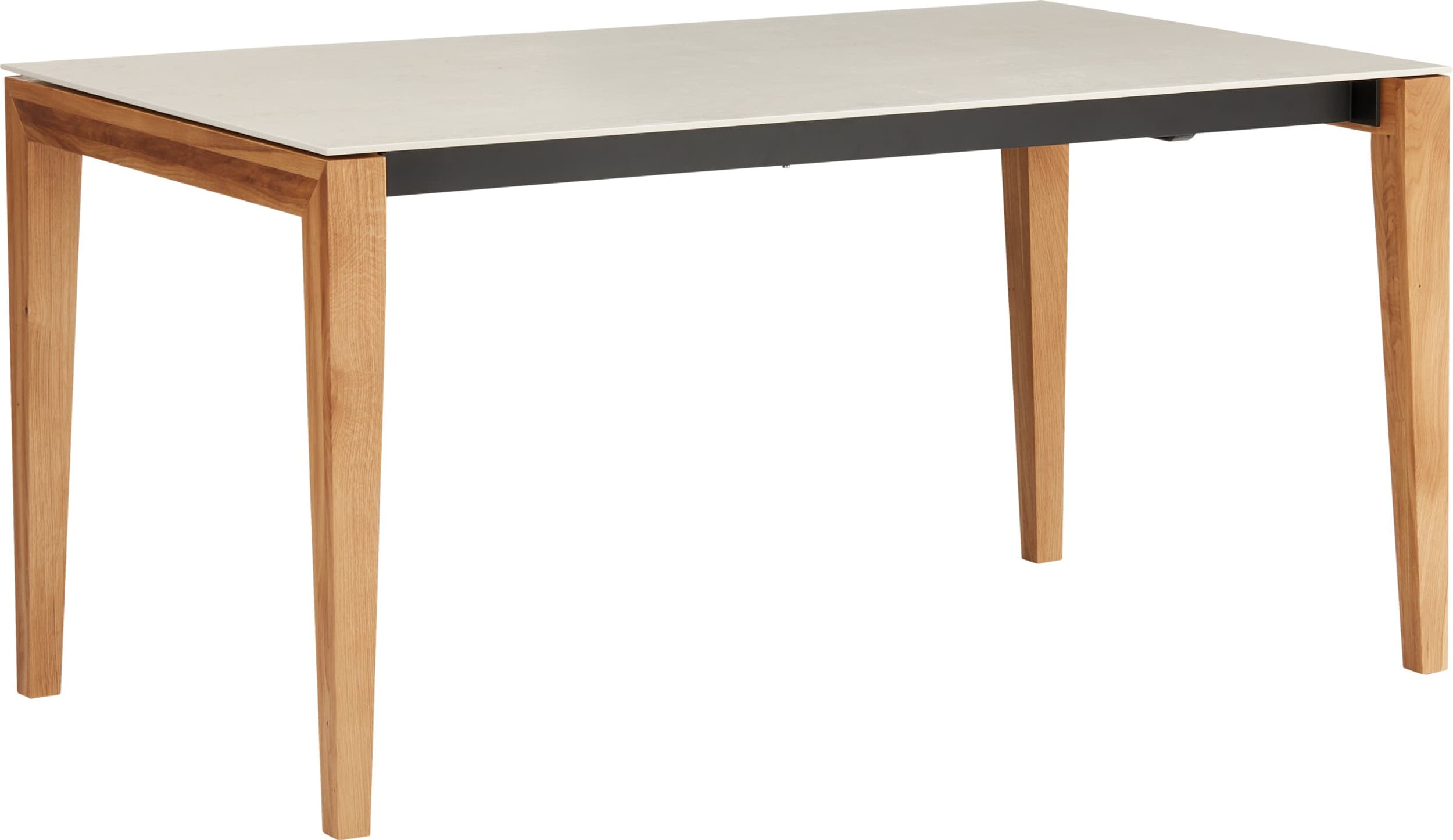 Table à rallonge MEDICI, DANAE, Chêne massif, 150x90x75, Micasa