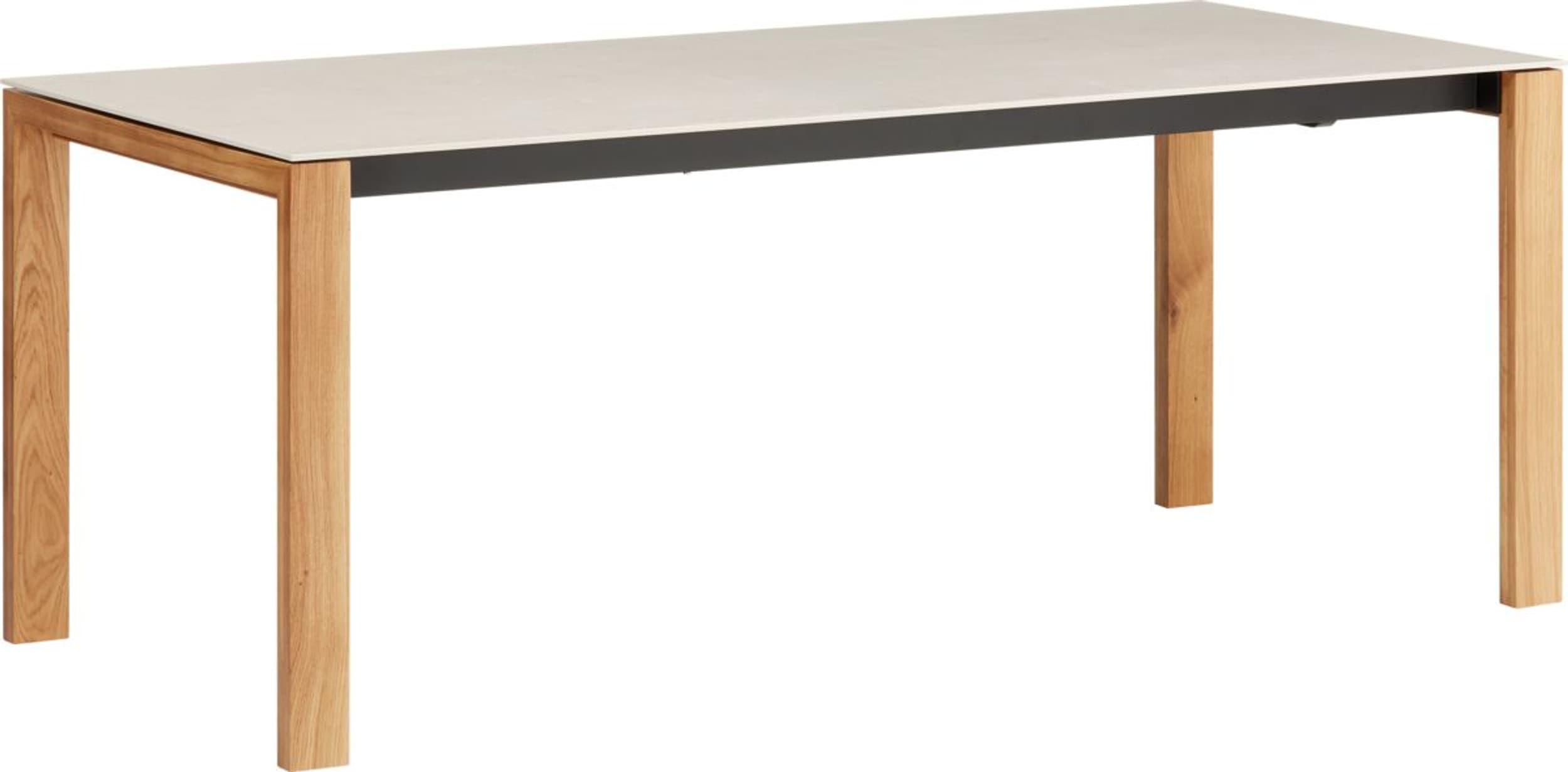 Table à rallonge MEDICI, DANAE, Chêne massif, 190x90x75, Micasa