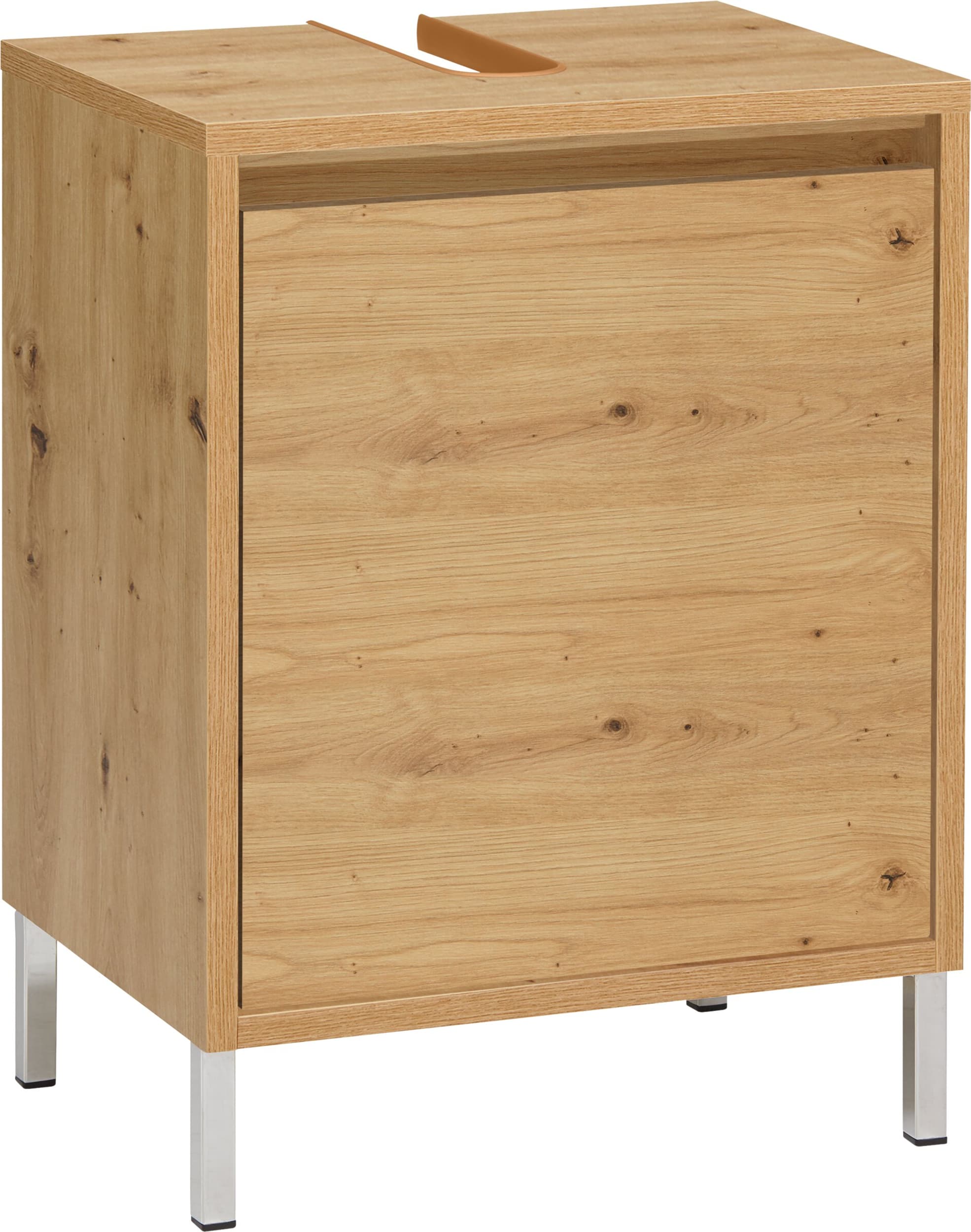 Meuble sous-lavabo SIERRA, Chêne, Aggloméré (bois mélangé), 45x35x60, Micasa