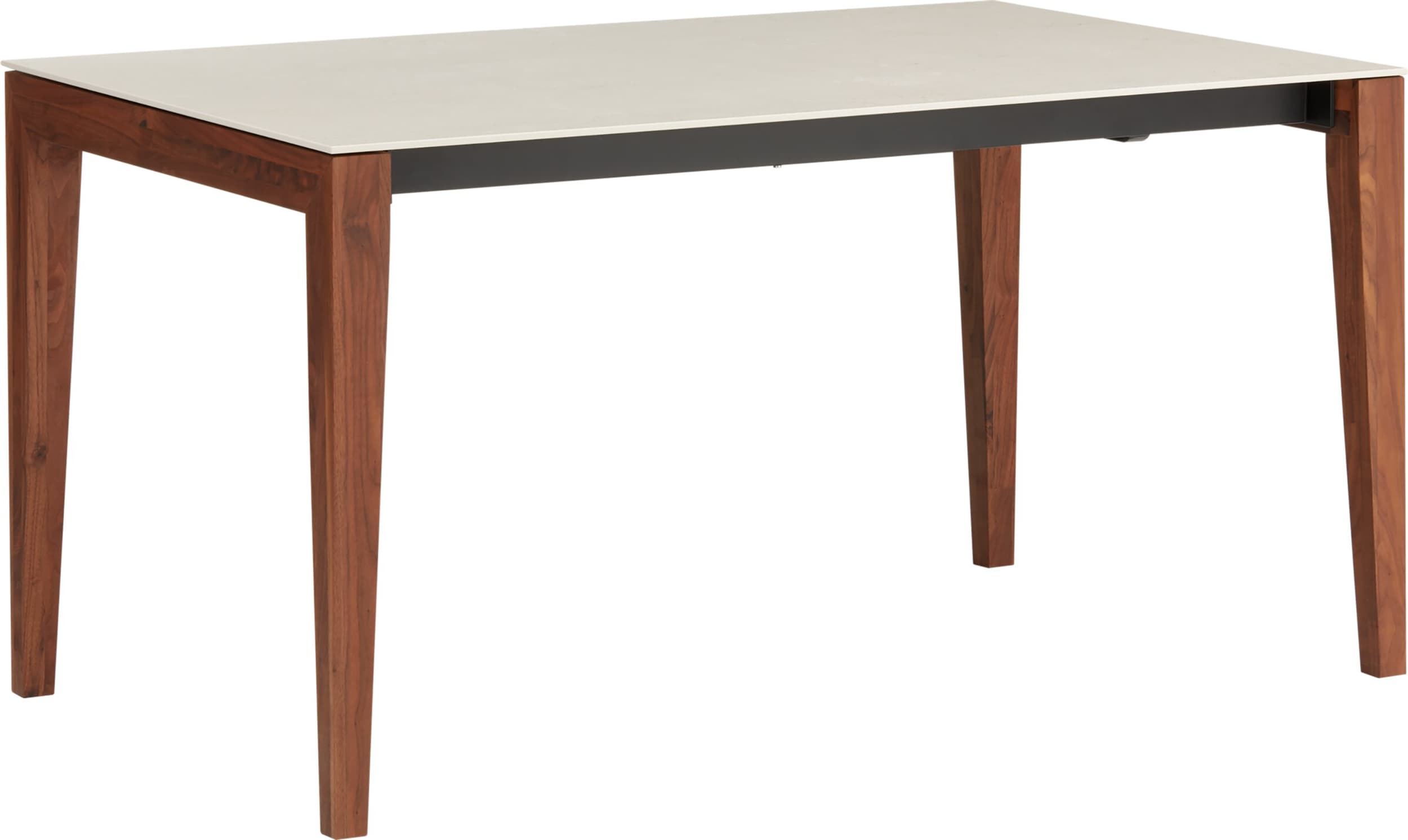Table à rallonge MEDICI, DANAE, Noyer massif, 150x90x75, Micasa