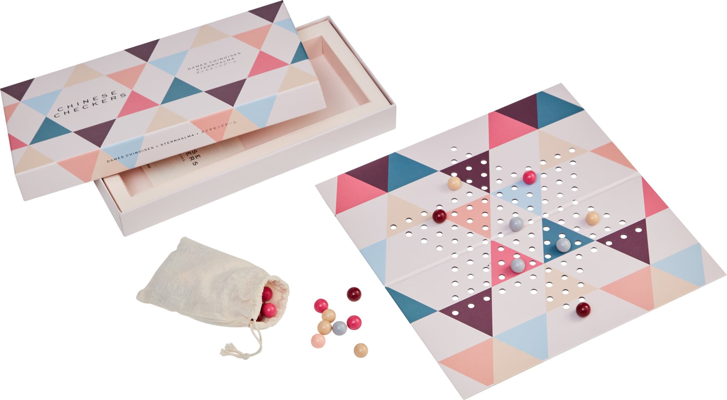 Jeux de société CHINESE CHECKERS, Multicouleur, 17.5x35x4.5, Micasa
