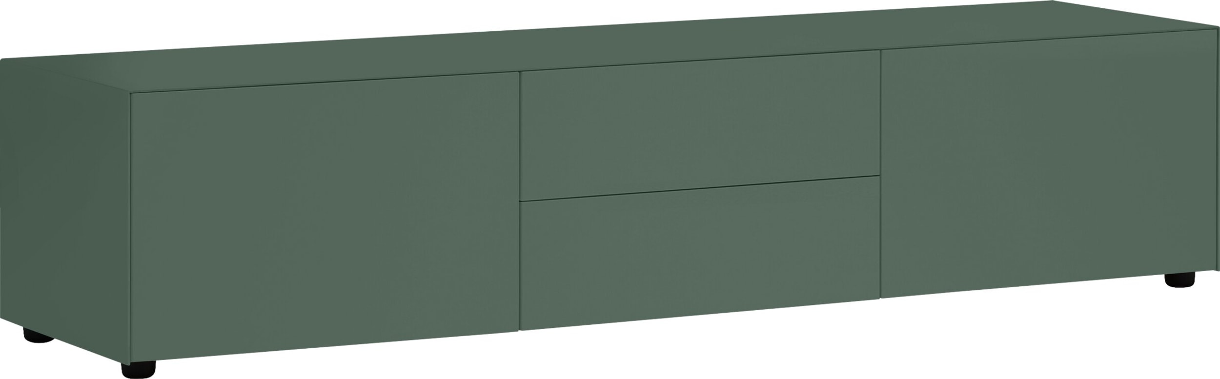 Buffet bas LUX, Vert, MDF (bois mélangé), 180x46x37.5, Micasa