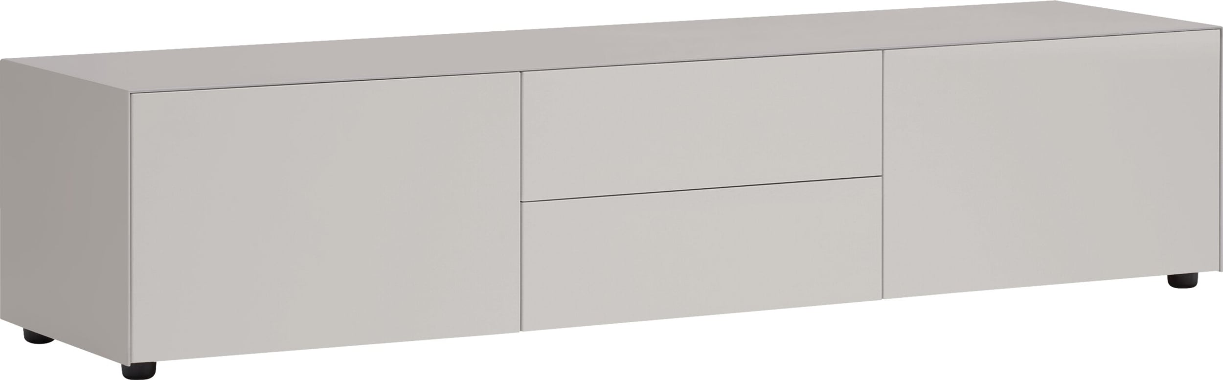 Buffet bas LUX, Gris taupe, MDF (bois mélangé), 180x46x37.5, Micasa