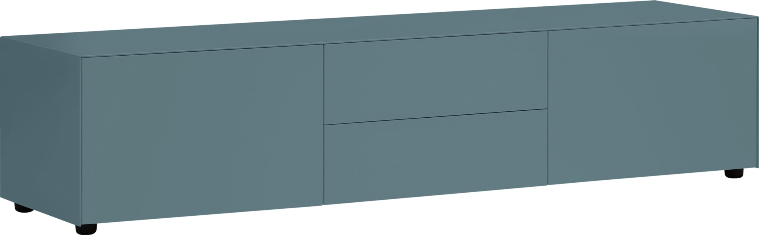 Buffet bas LUX, Bleu moyen, MDF (bois mélangé), 180x46x37.5, Micasa