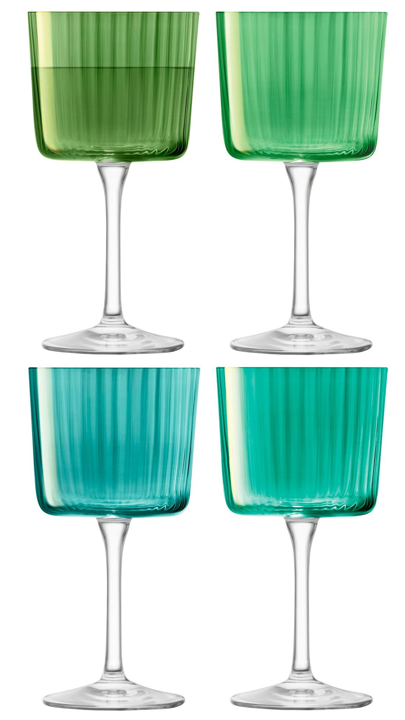 LSA Set de verres a vin GEMS, Vert, 15.5x8