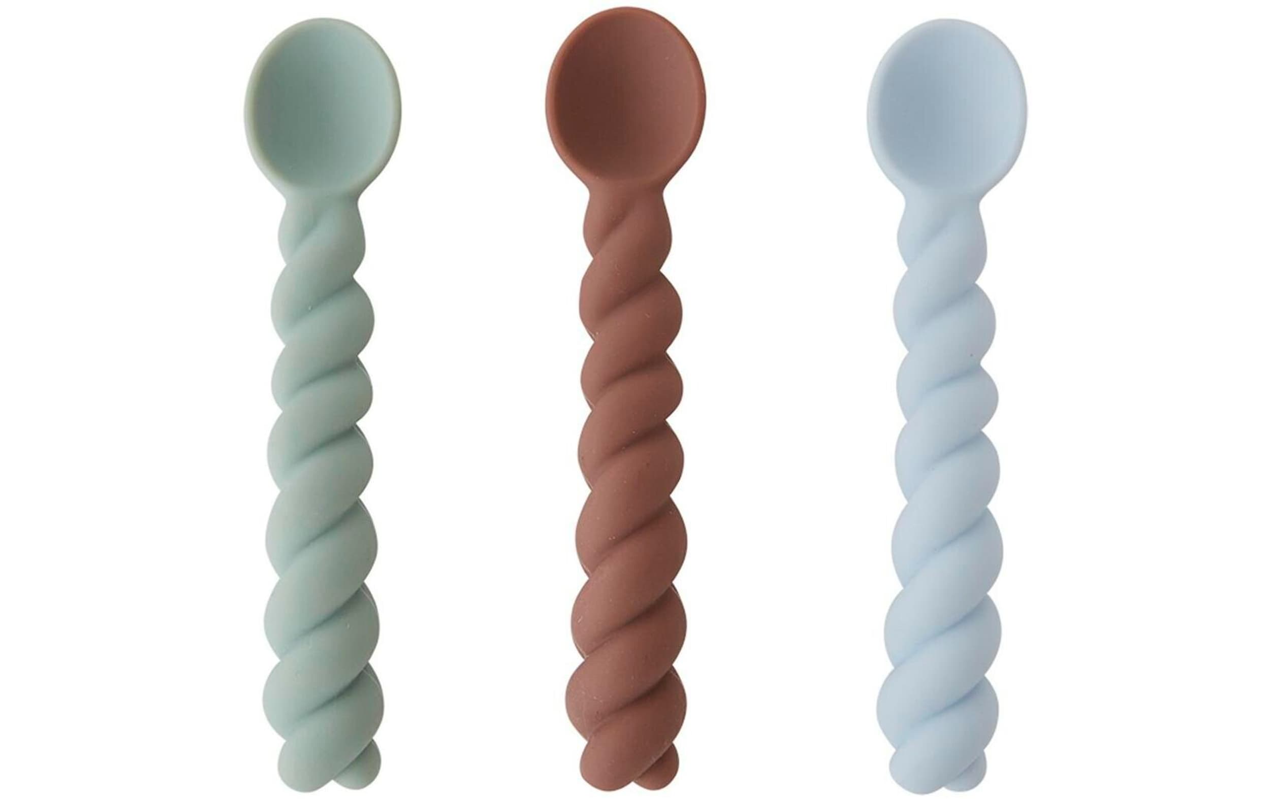 OYOY Cuillère pour enfants MELLOW, Bleu clair, 2.5x12.7x2.4