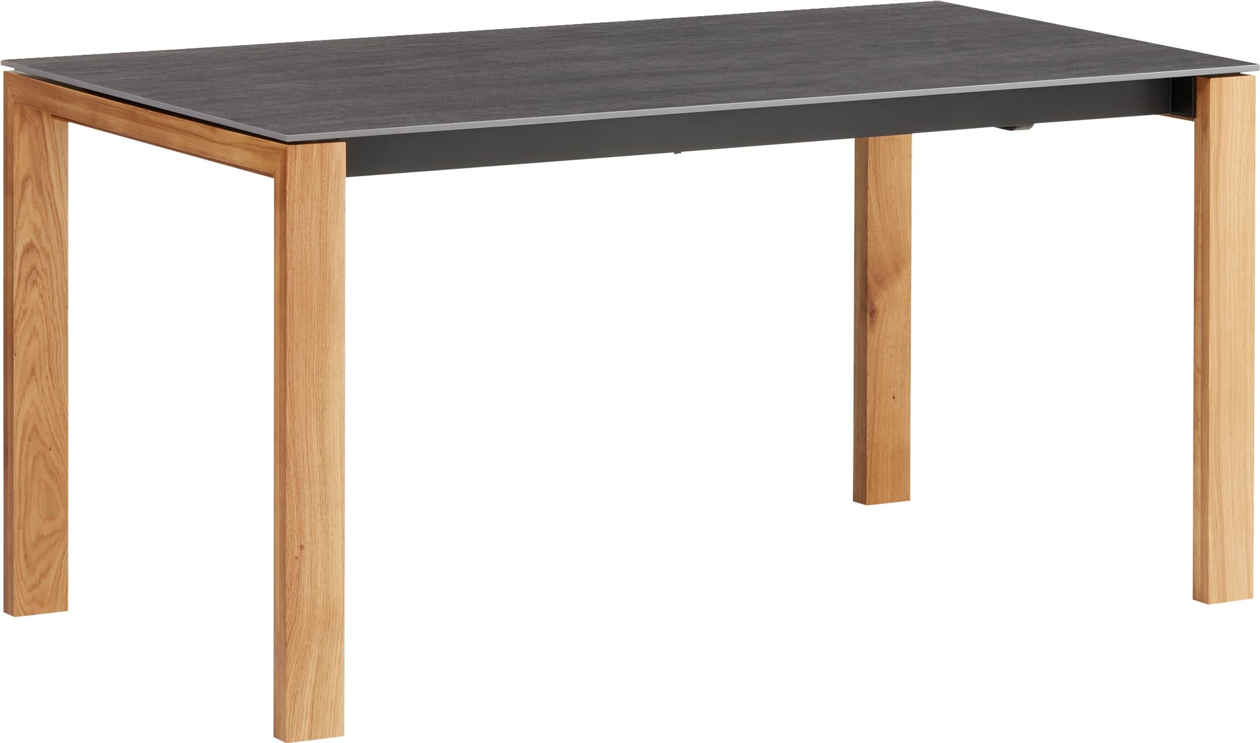 Table à rallonge MEDICI, BROMO, Chêne massif, 150x90x75, Micasa
