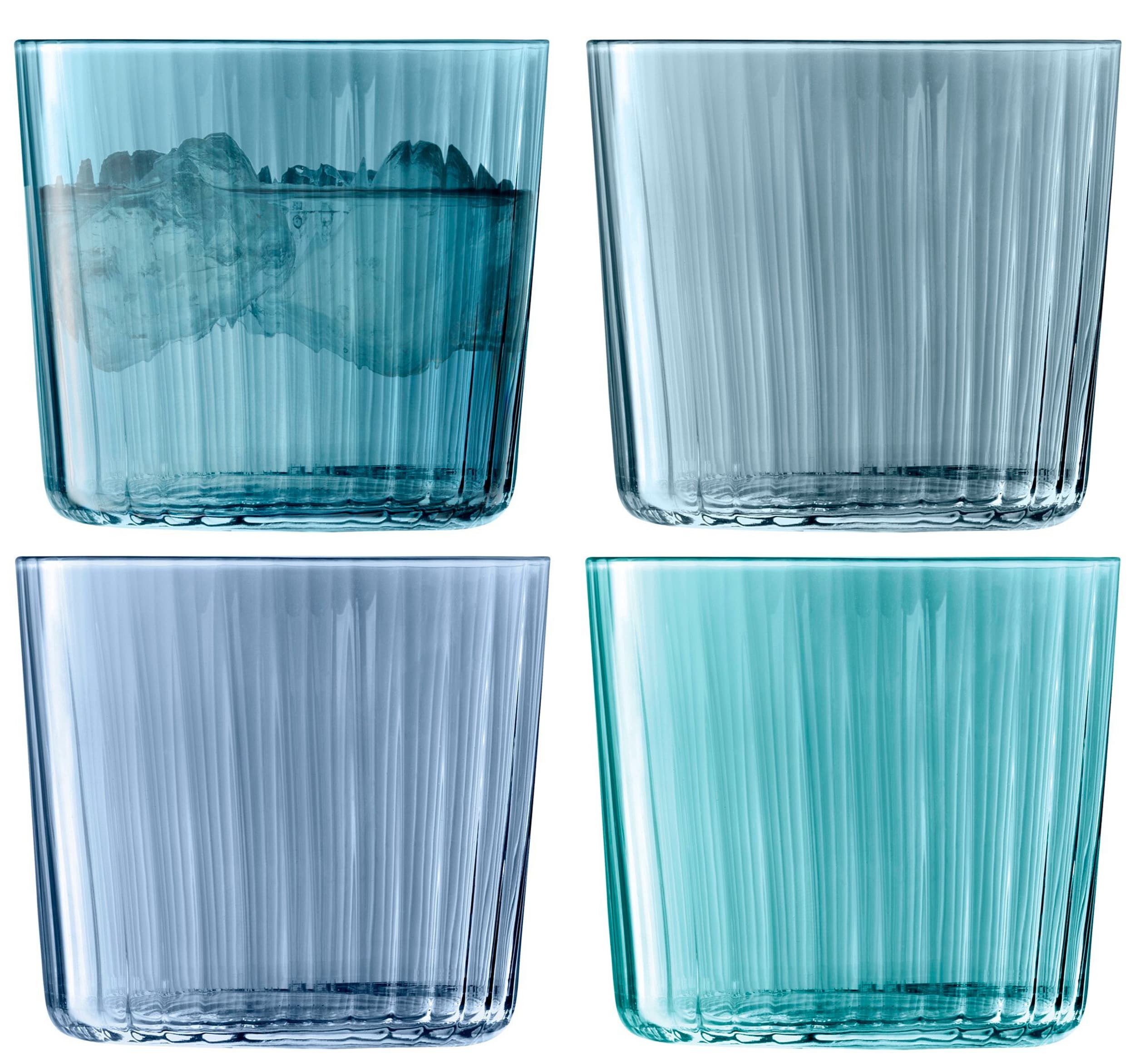 LSA Set de verres à eau GEMS, Bleu, 7.3x8