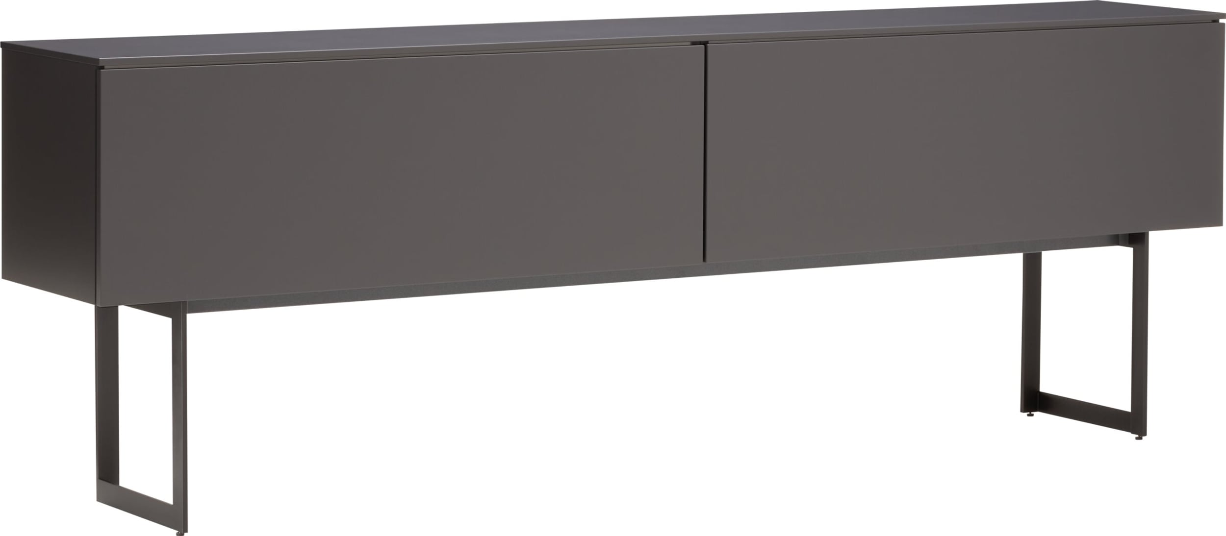 Buffet bas TILL, Gris foncé, Aggloméré (bois mélangé), 224x41x79.6, Micasa