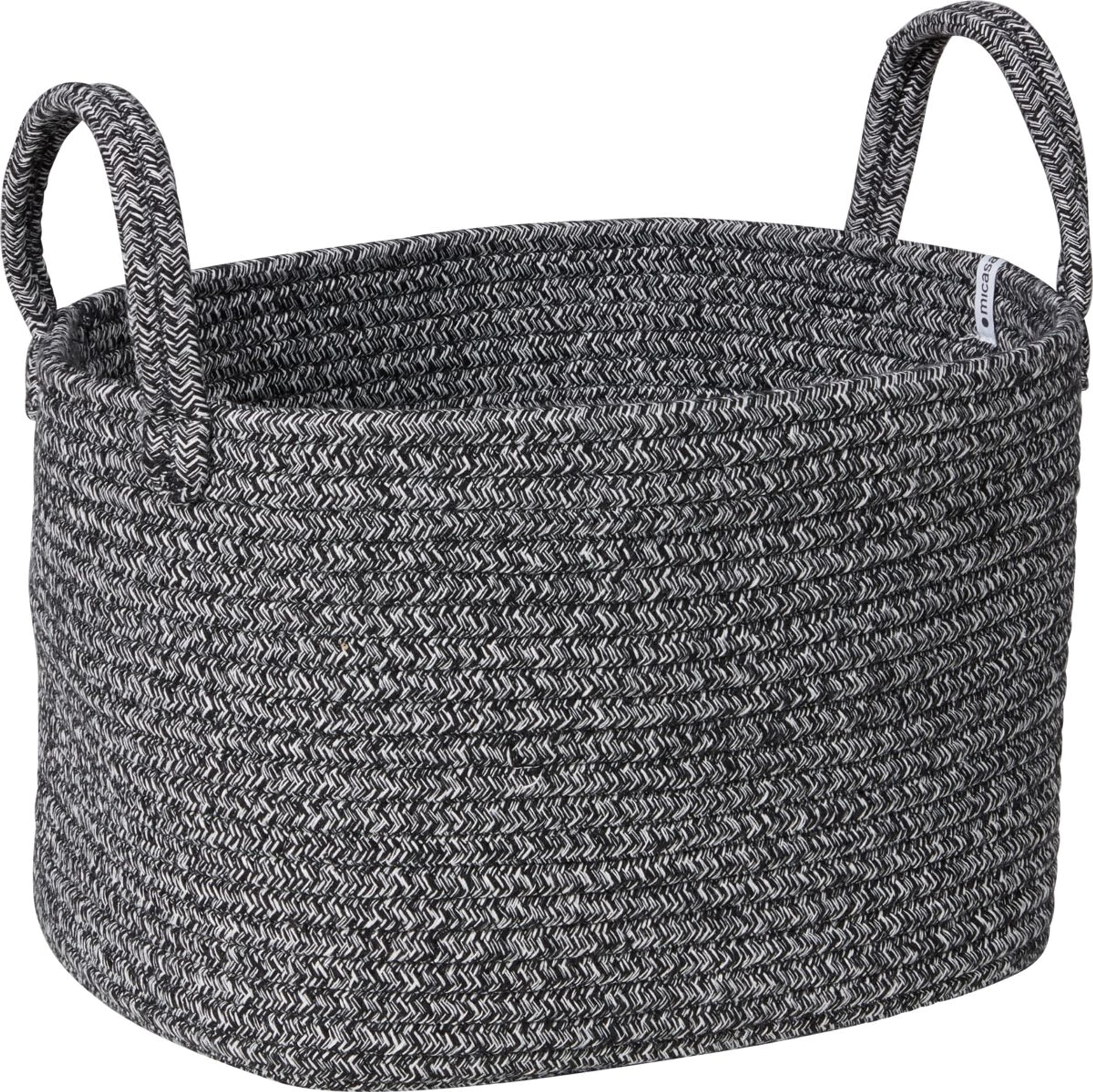 Corbeille CLEA, Noir, 26x32x22, Micasa