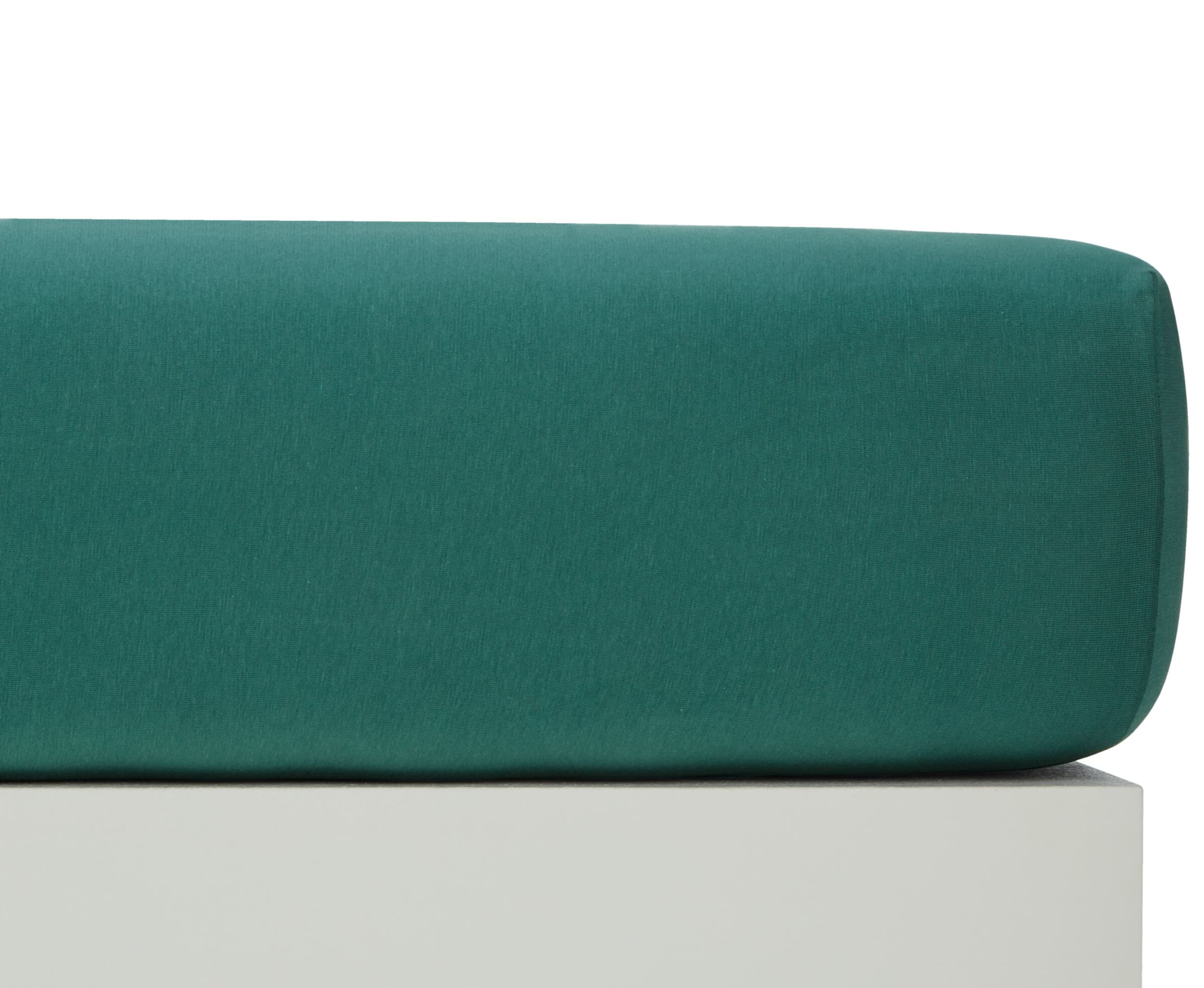 Drap-housse en jersey stretch EVAN II, vert foncé, 90x200, Micasa