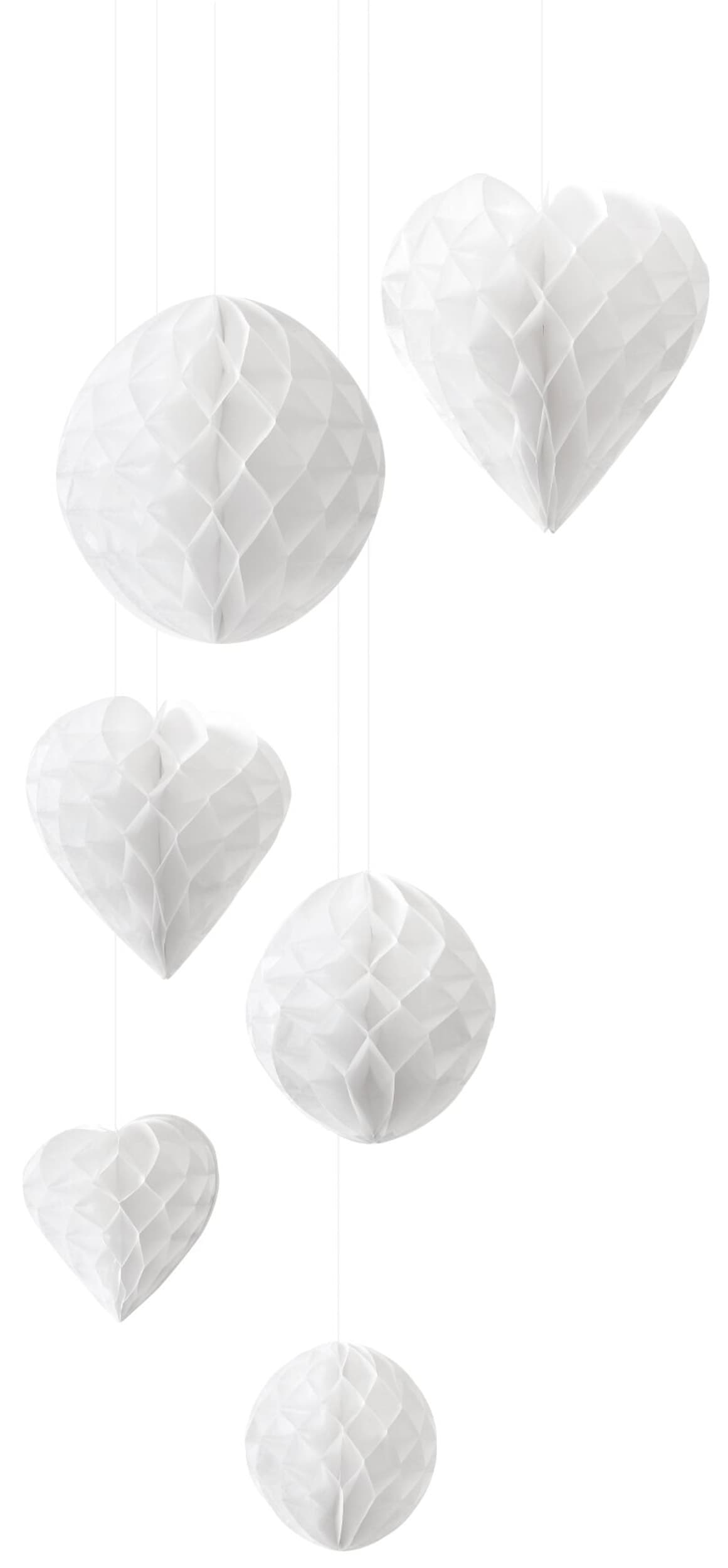 Boules de papier déco ROSY, Blanc, Micasa