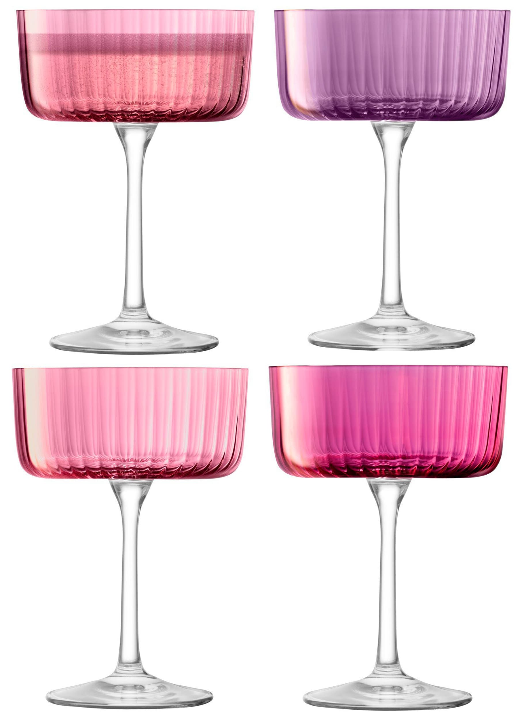 LSA Set de verres à champagne GEMS, Rose, 13x9