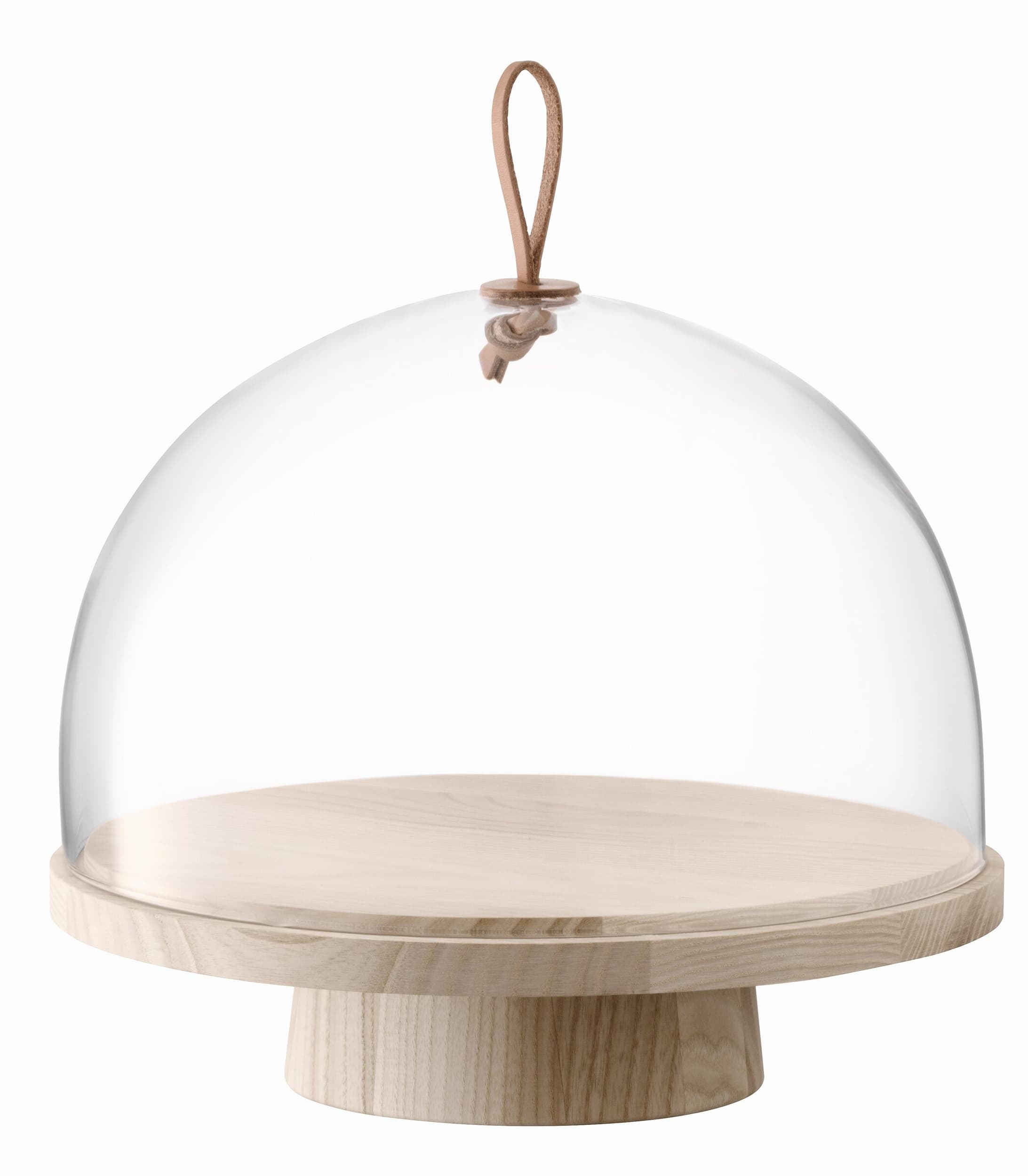 LSA Cloche à fromage IVALO, natureTransparent, frêne, 22.9x27.7