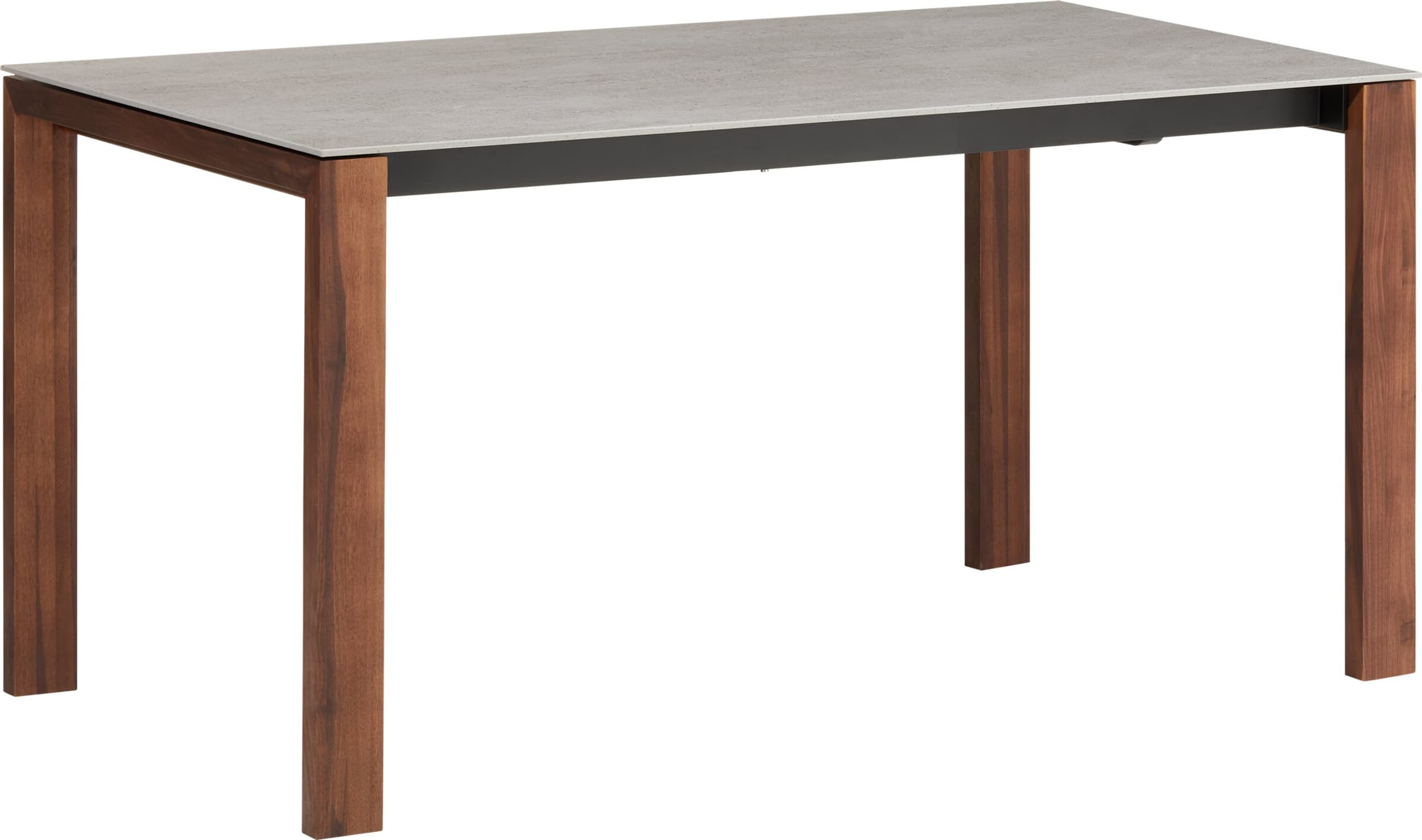 Table à rallonge MEDICI, KEON, Noyer massif, 150x90x75, Micasa