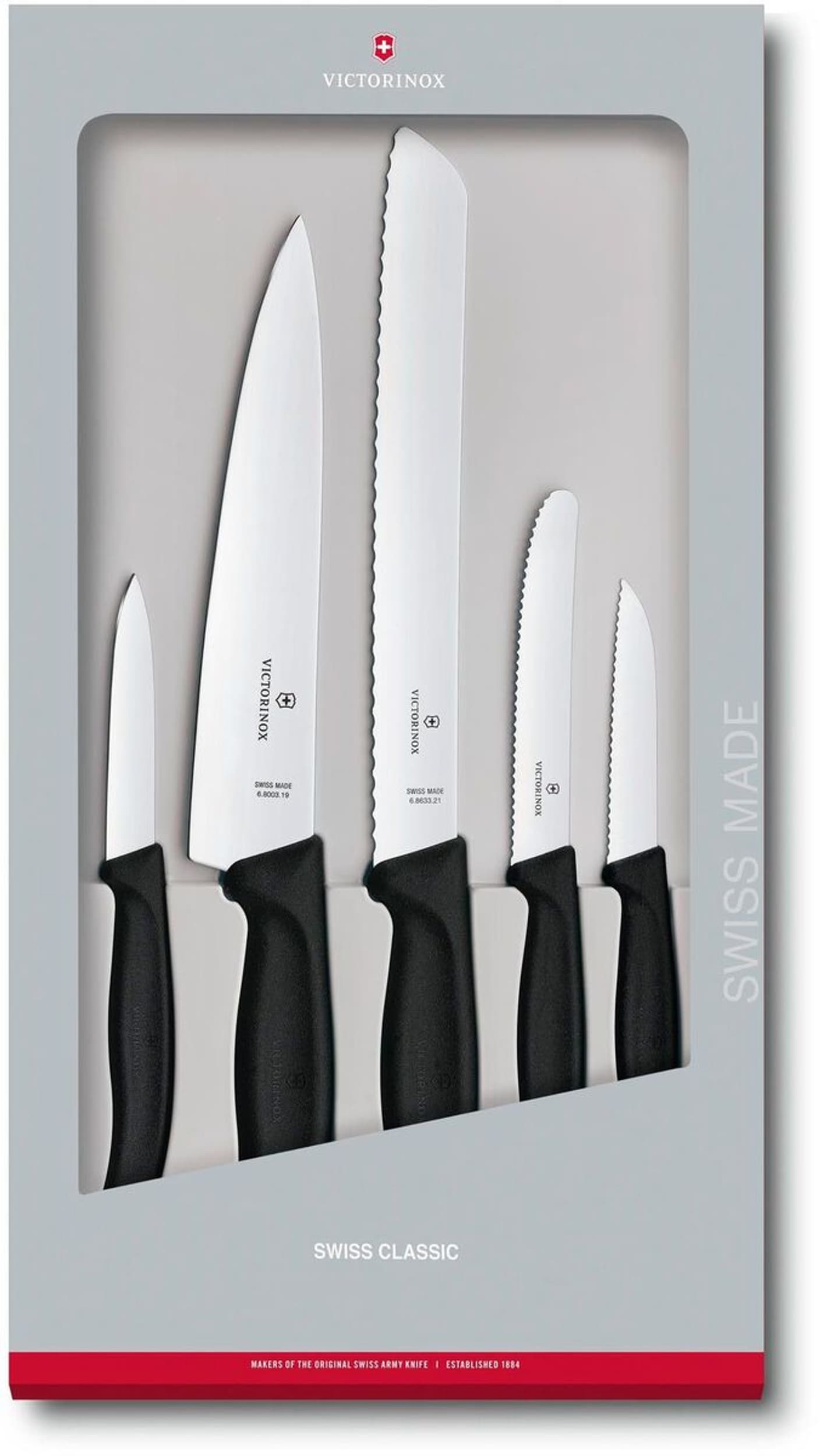 Victorinox Jeu de couteaux SWISS CLASSIC, Noir