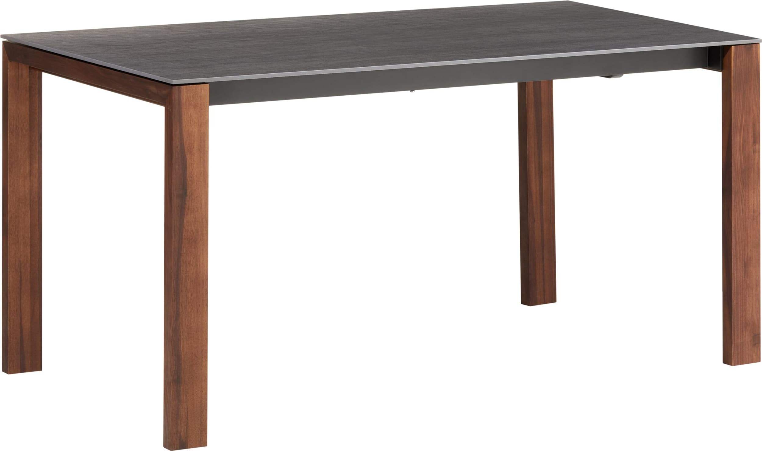 Table à rallonge MEDICI, BROMO, Noyer massif, 150x90x75, Micasa