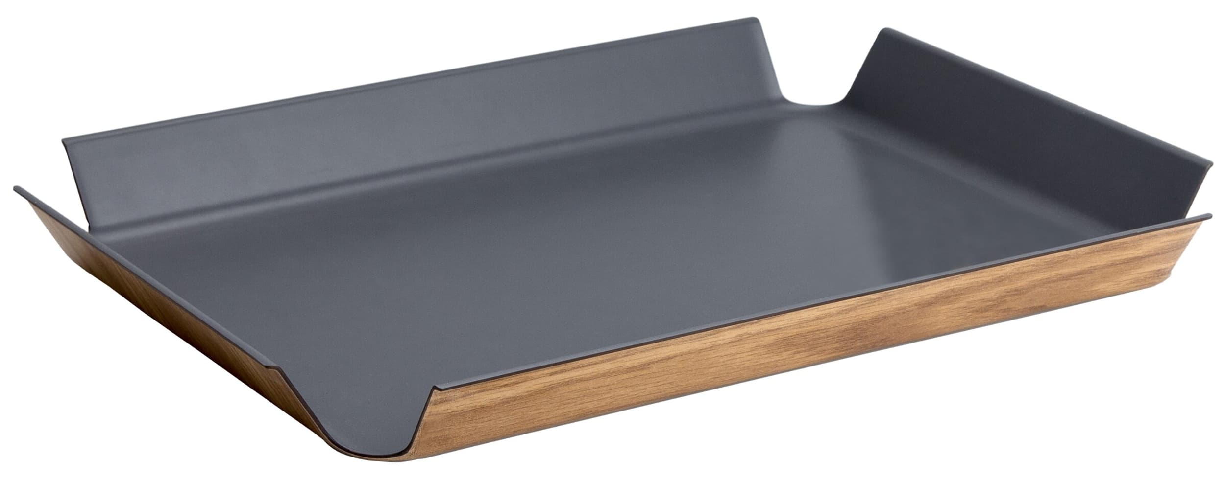 Plateau de service CONTINENTA, Gris, 45x34x5, Micasa