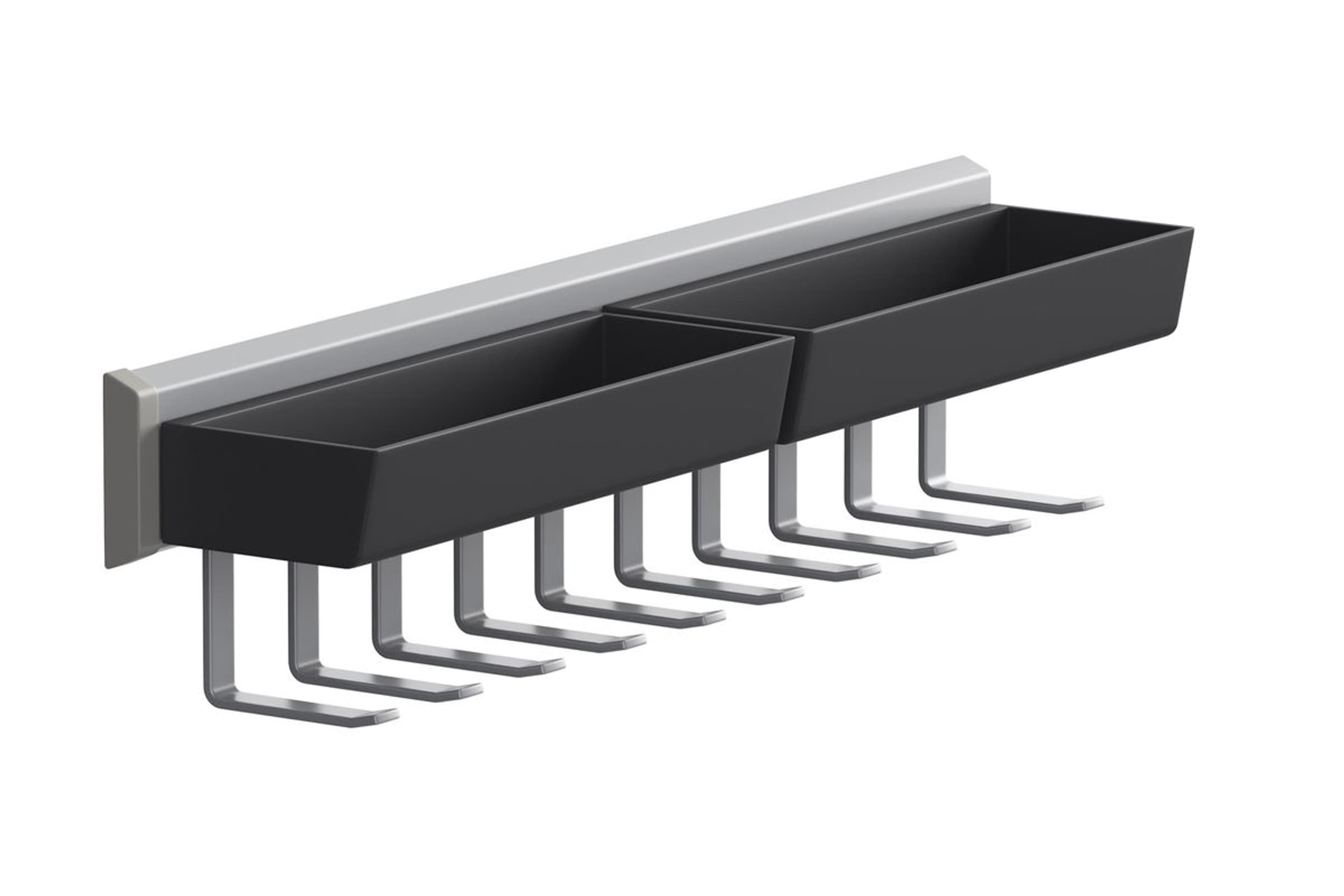 Tirette pour cravates MODUL, Argenté, 46x11x10, Micasa