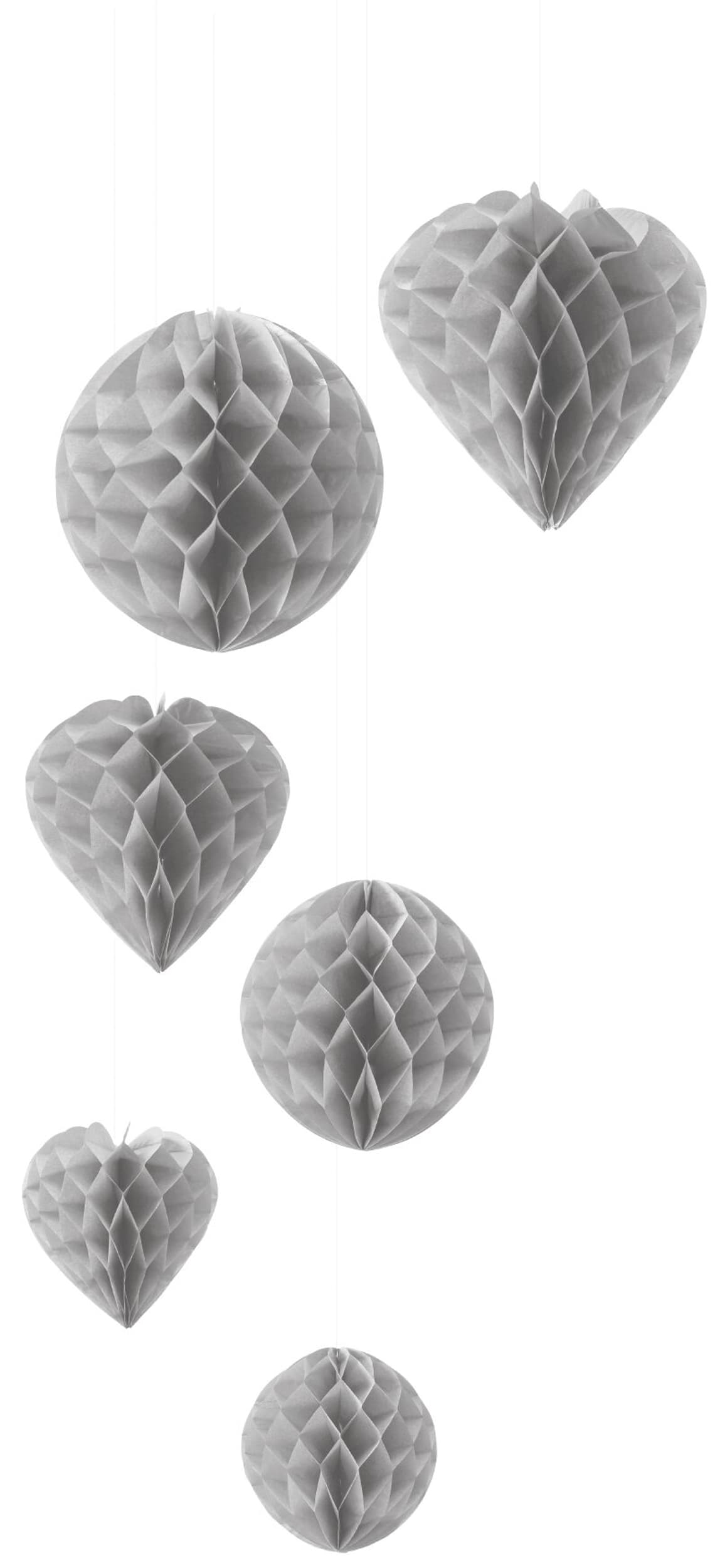 Boules de papier déco ROSY, Argent, Micasa