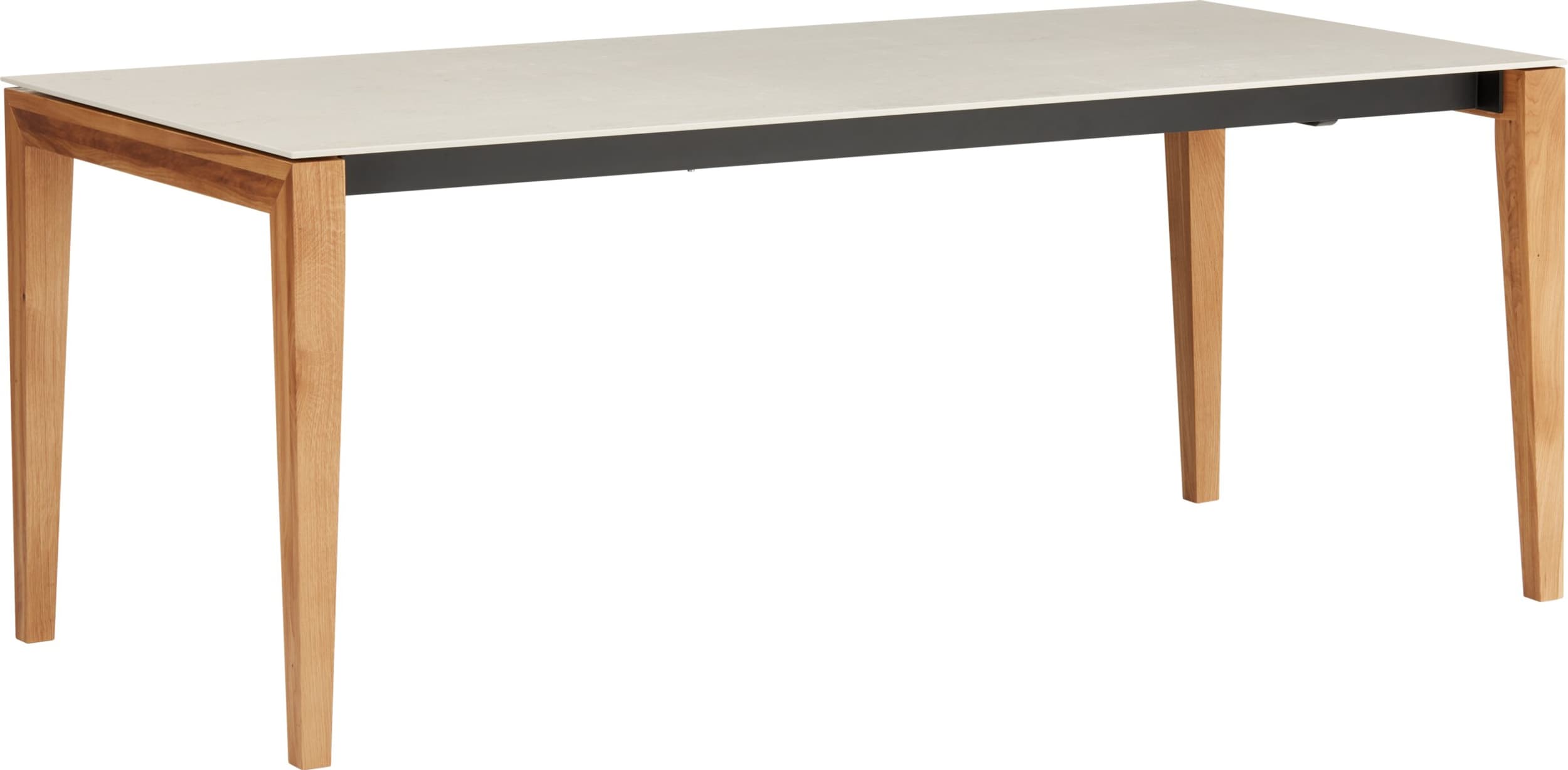 Table à rallonge MEDICI, DANAE, Chêne massif, 190x90x75, Micasa