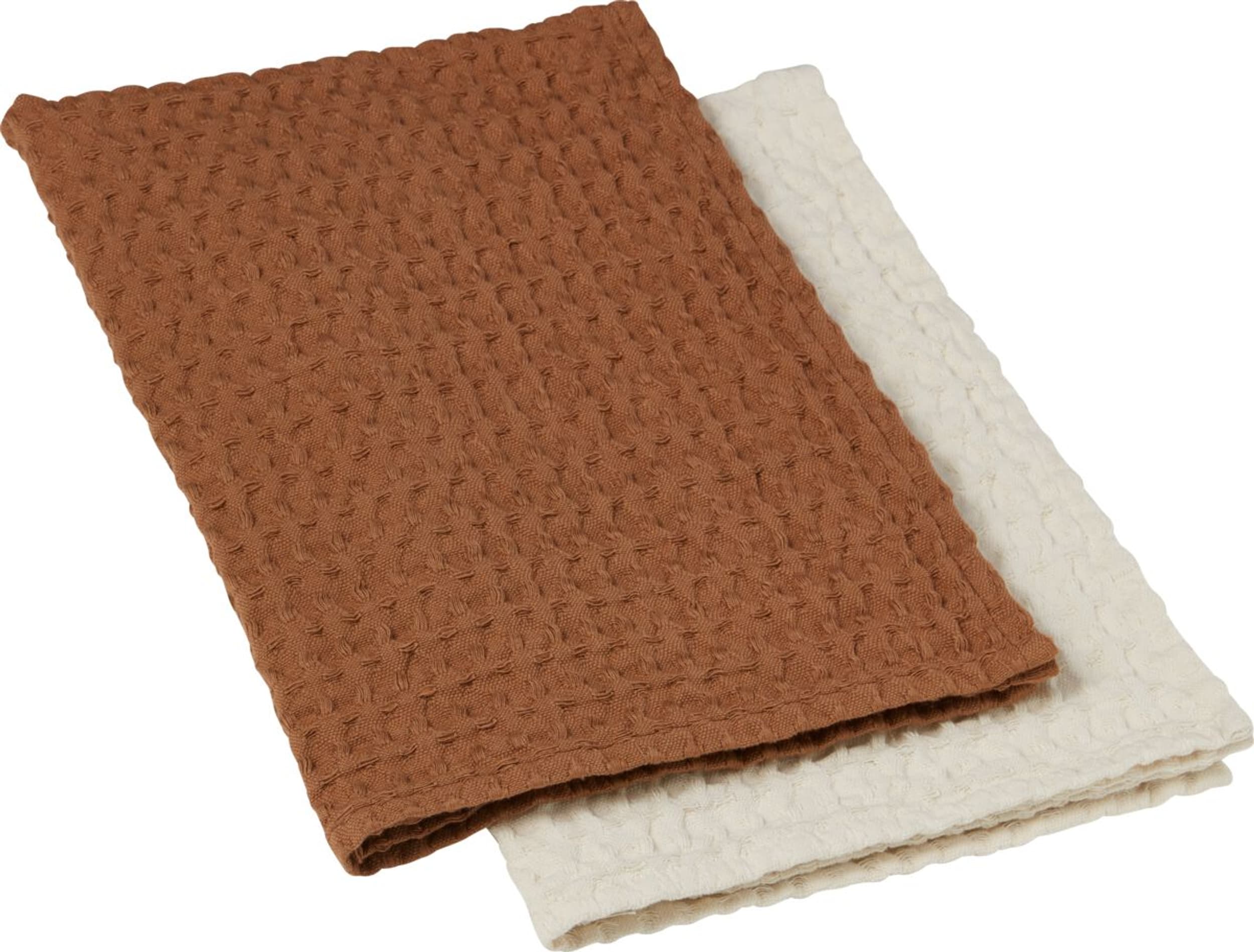 Serviette de cuisine Set BELISARIO, Rouille, 50x70, Micasa
