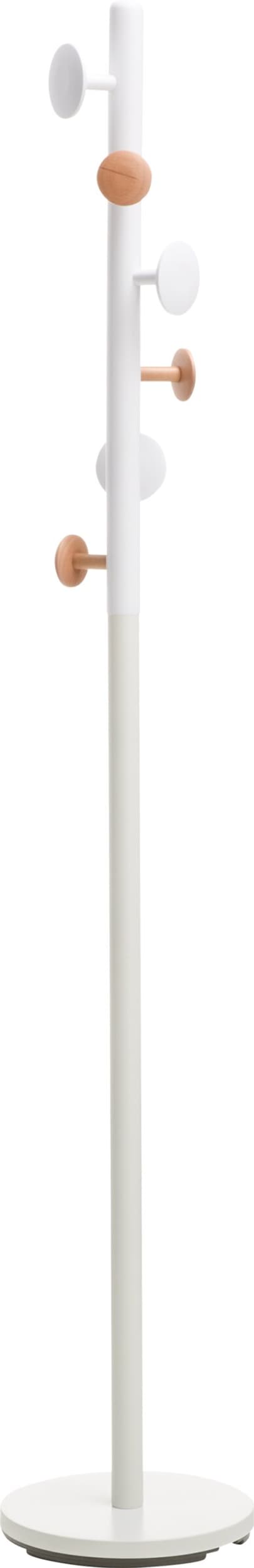 Portemanteau LANA, Hêtre naturel, Hêtre massif, 30.5x30.5x182x30.5, Micasa