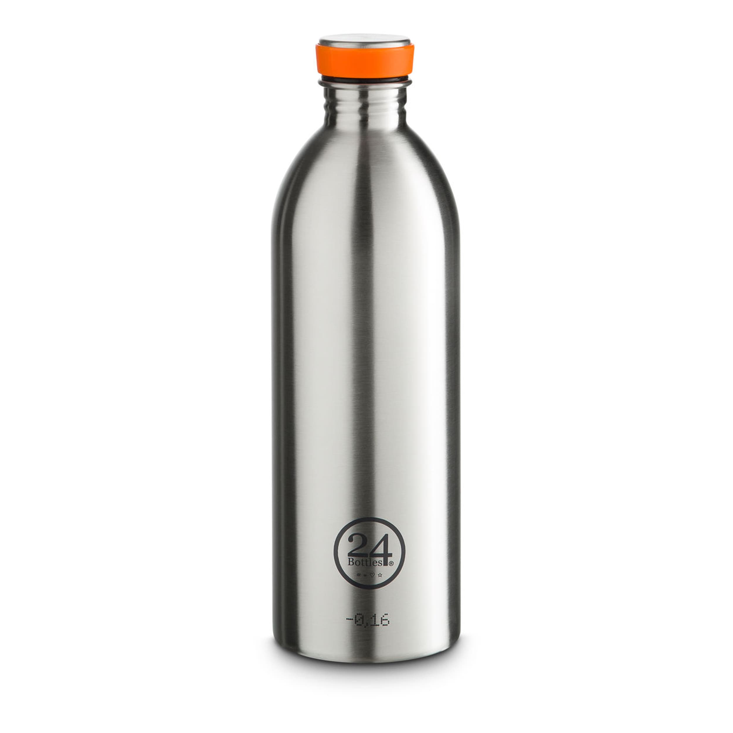 Trinkflasche 1.0 lt. silber 24Bottles
