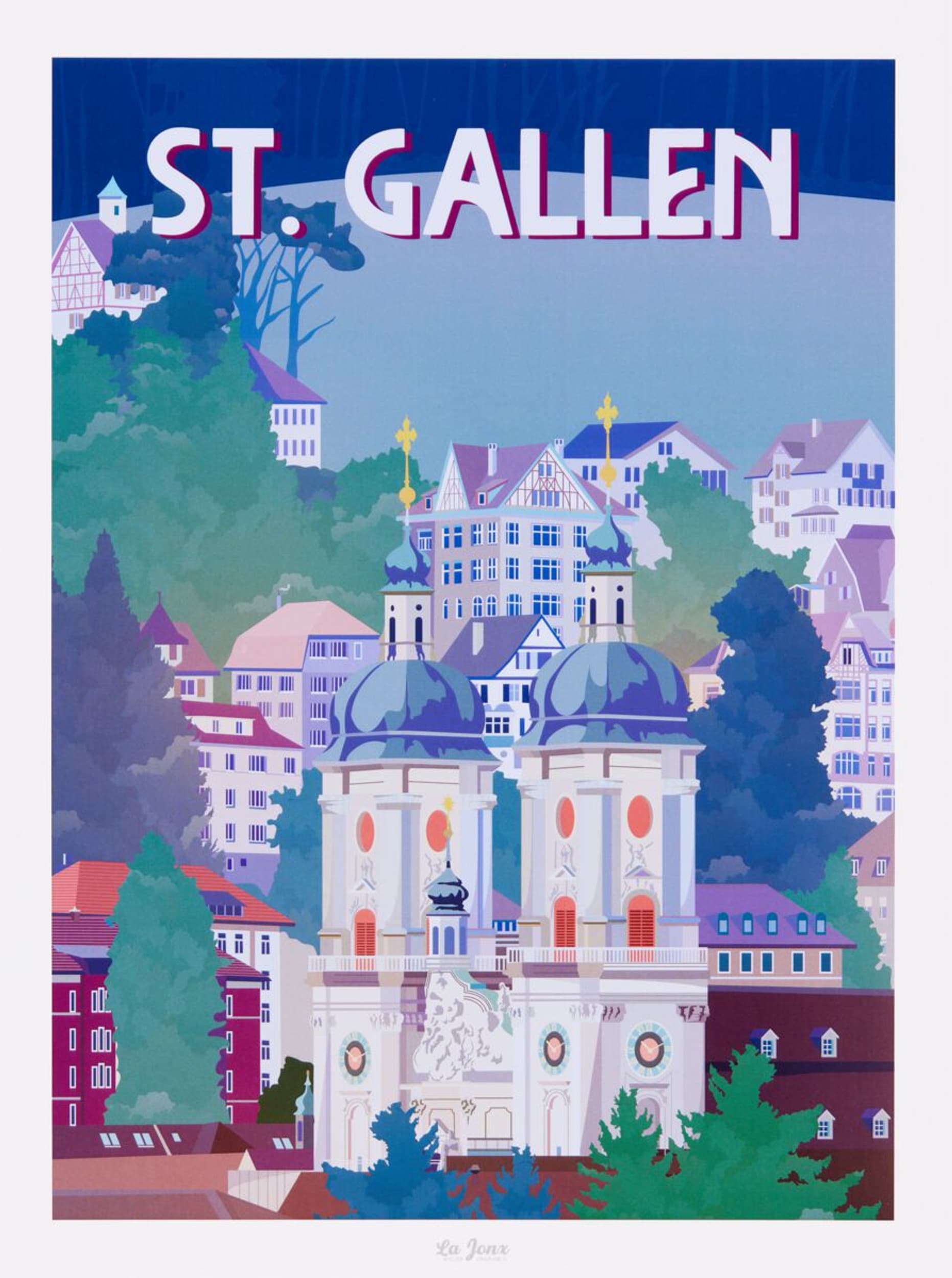 La Jonx Poster ST. GALLEN, 30x0.1x40