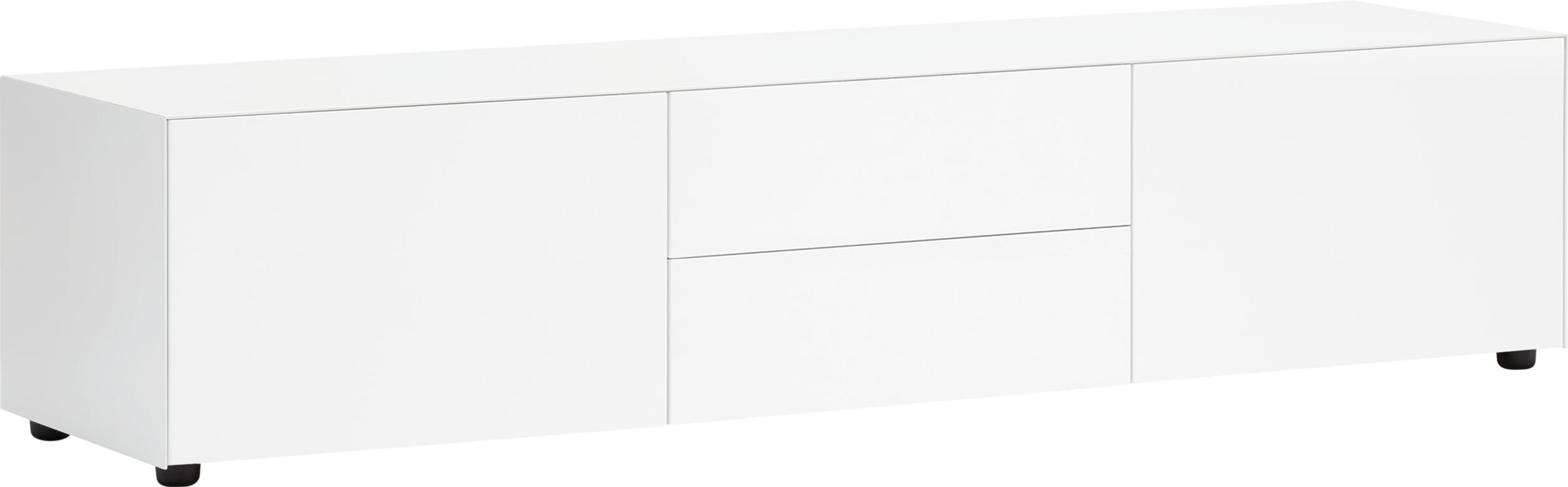 Buffet bas LUX, Blanc, MDF (bois mélangé), 180x46x37.5, Micasa