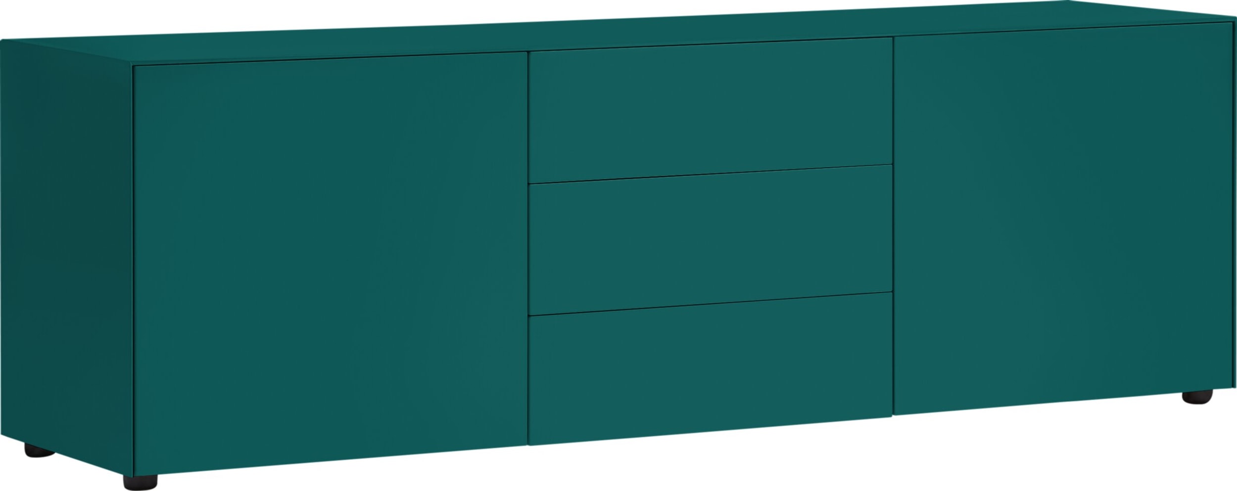 Buffet bas LUX, Pétrole, MDF (bois mélangé), 180x46x56, Micasa