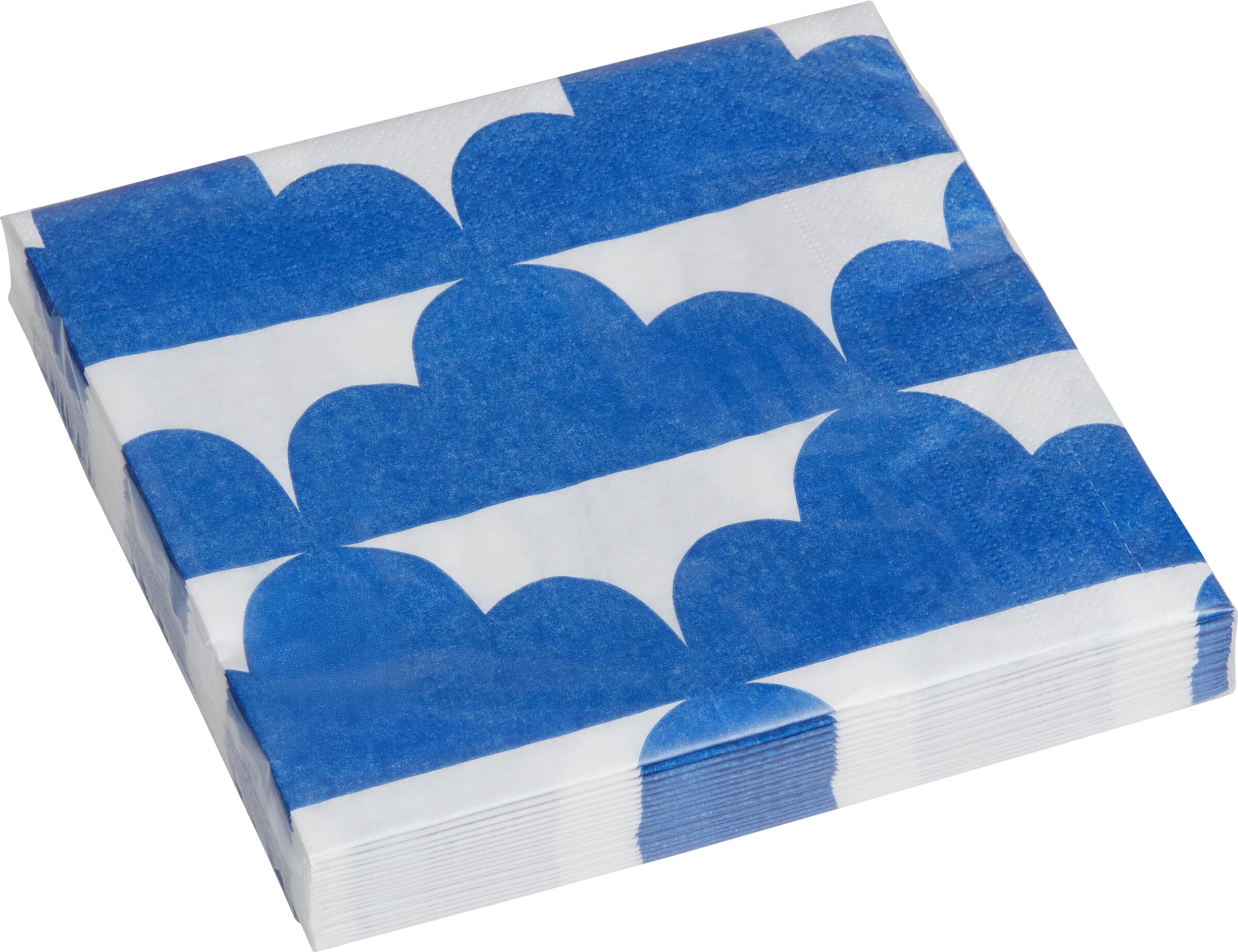Sonnhild Kestler x Micasa Serviettes de table en papier CIAO, Bleu clair, 33x33
