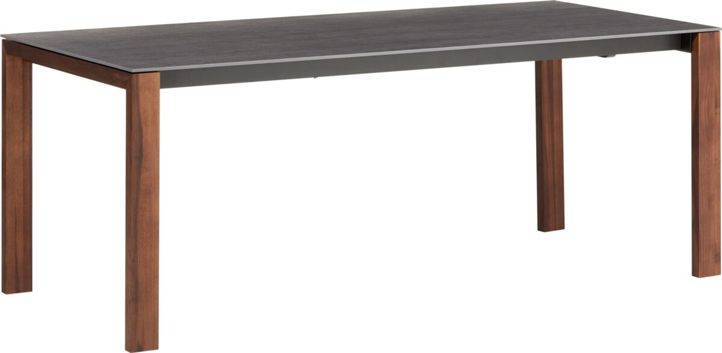 Table à rallonge MEDICI, BROMO, Noyer massif, 190x90x75, Micasa