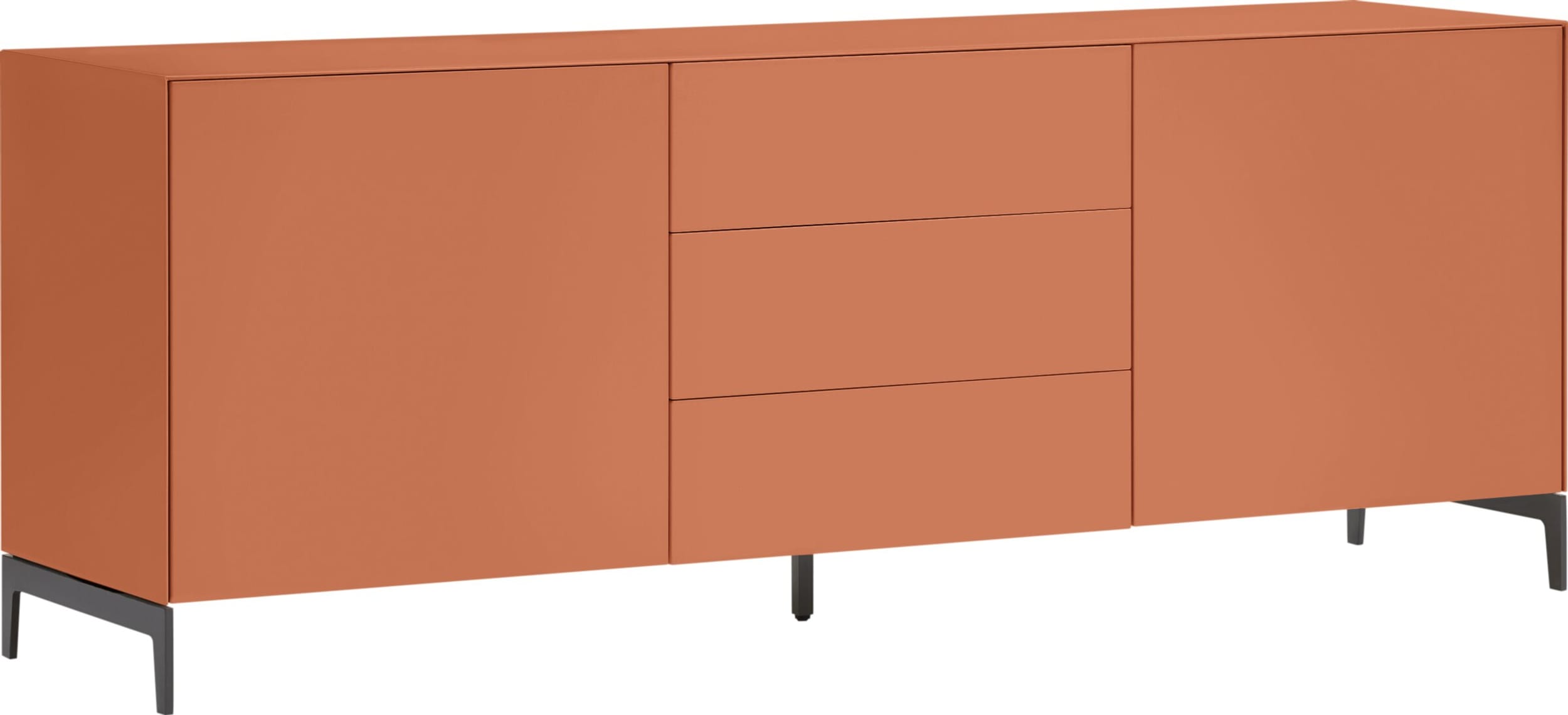 Buffet bas LUX, Terre, MDF (bois mélangé), 180x46x68, Micasa