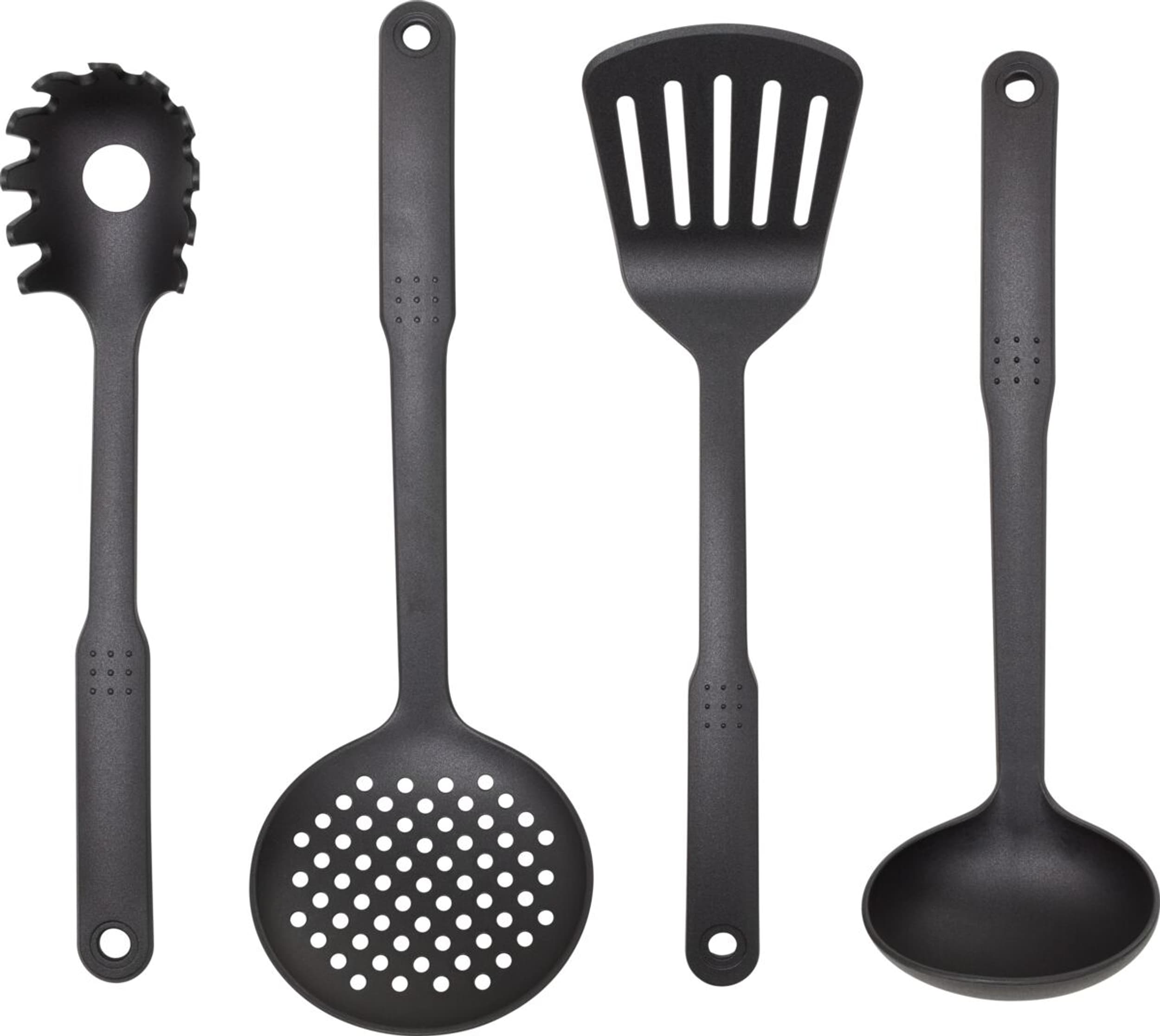 Set de ustensiles de cuisine GEOVANA, Noir, Micasa