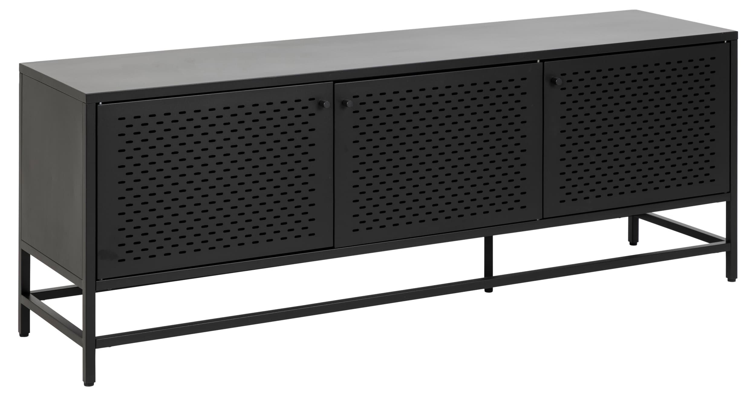 Buffet bas JAXTON, Noir, 160x40x60, Micasa