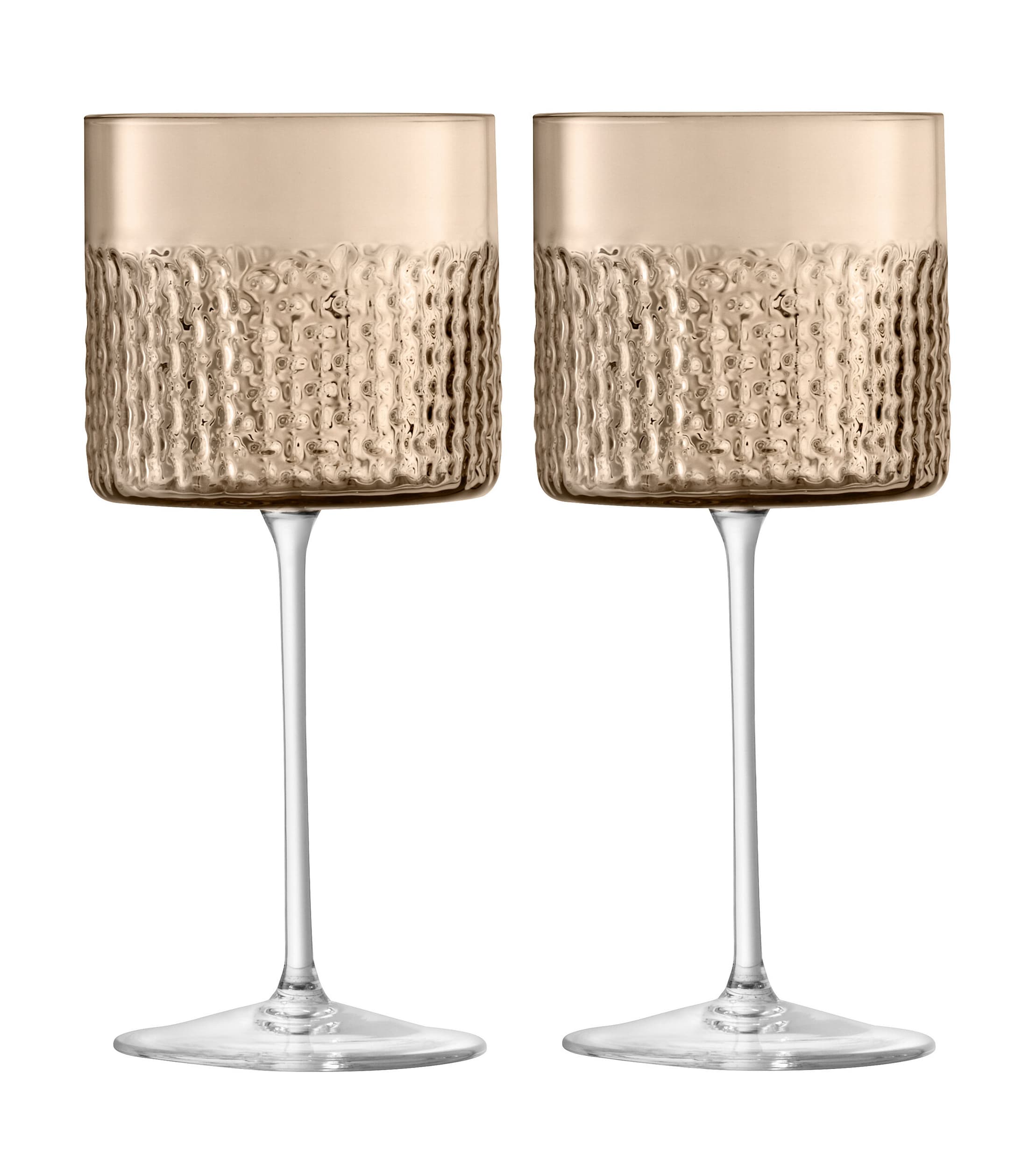 LSA Set de verres a vin WICKER, Taupe, 18.5x8.2