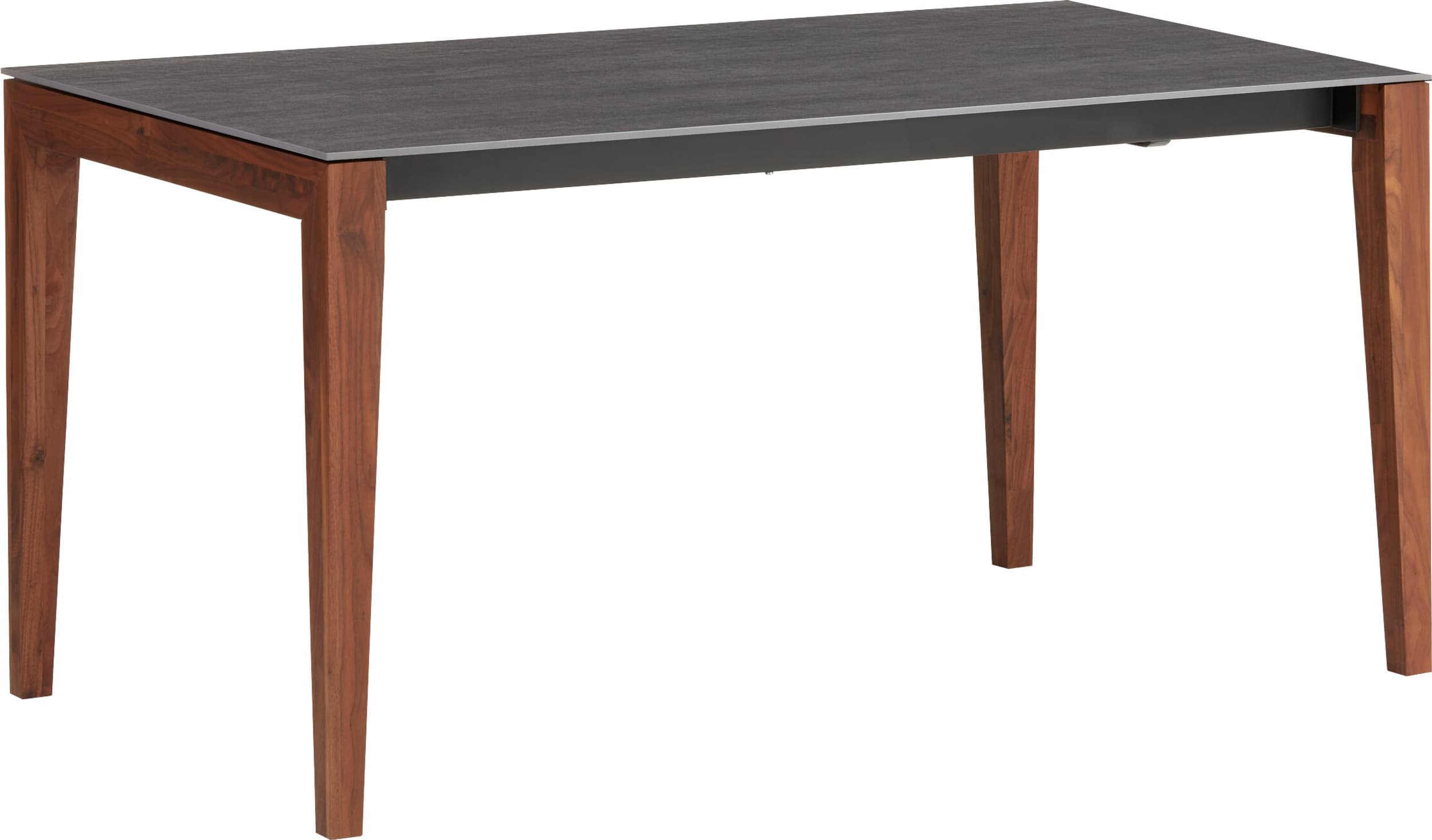 Table à rallonge MEDICI, BROMO, Noyer massif, 150x90x75, Micasa