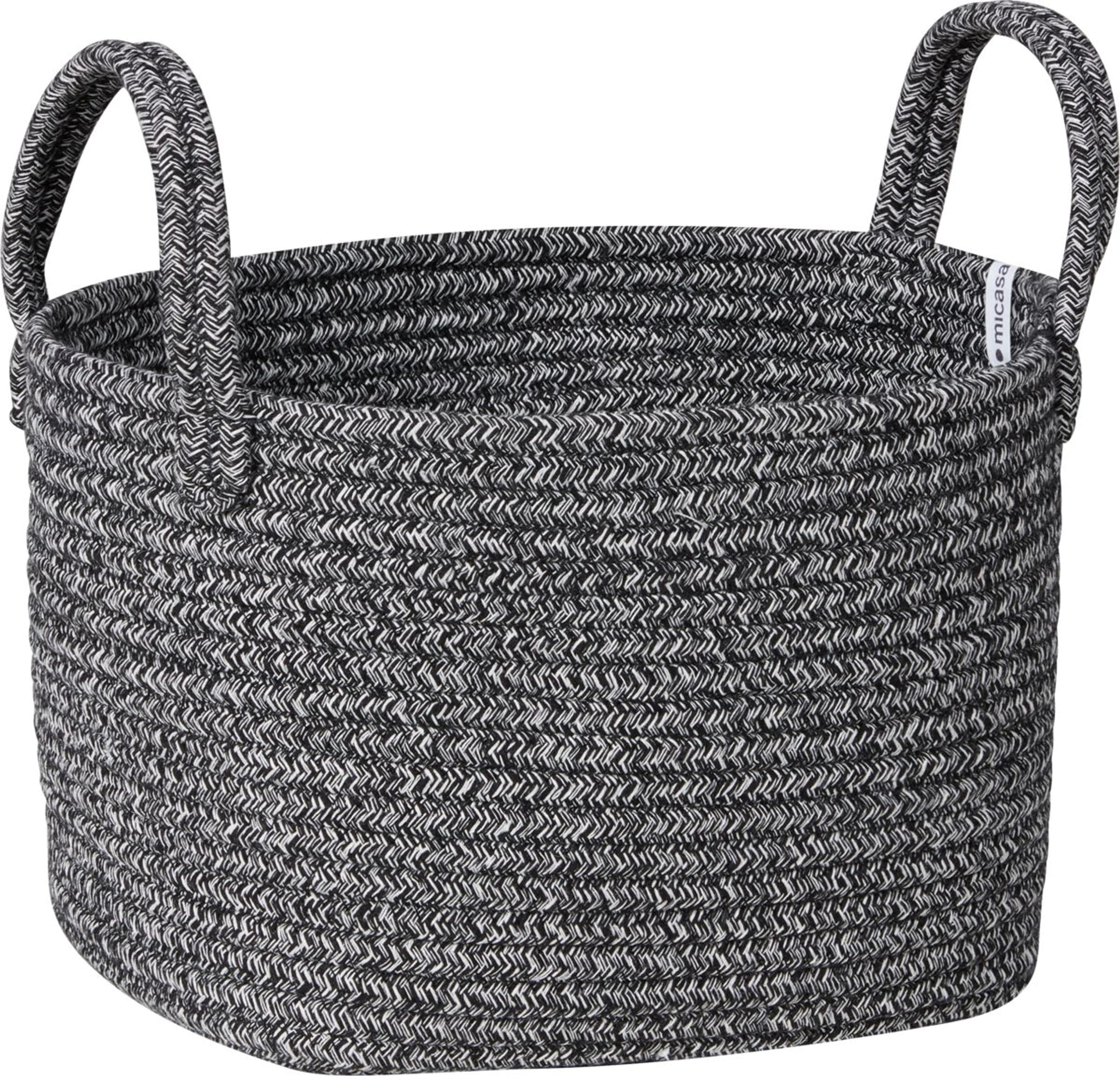 Corbeille CLEA, Noir, 22x28x20, Micasa