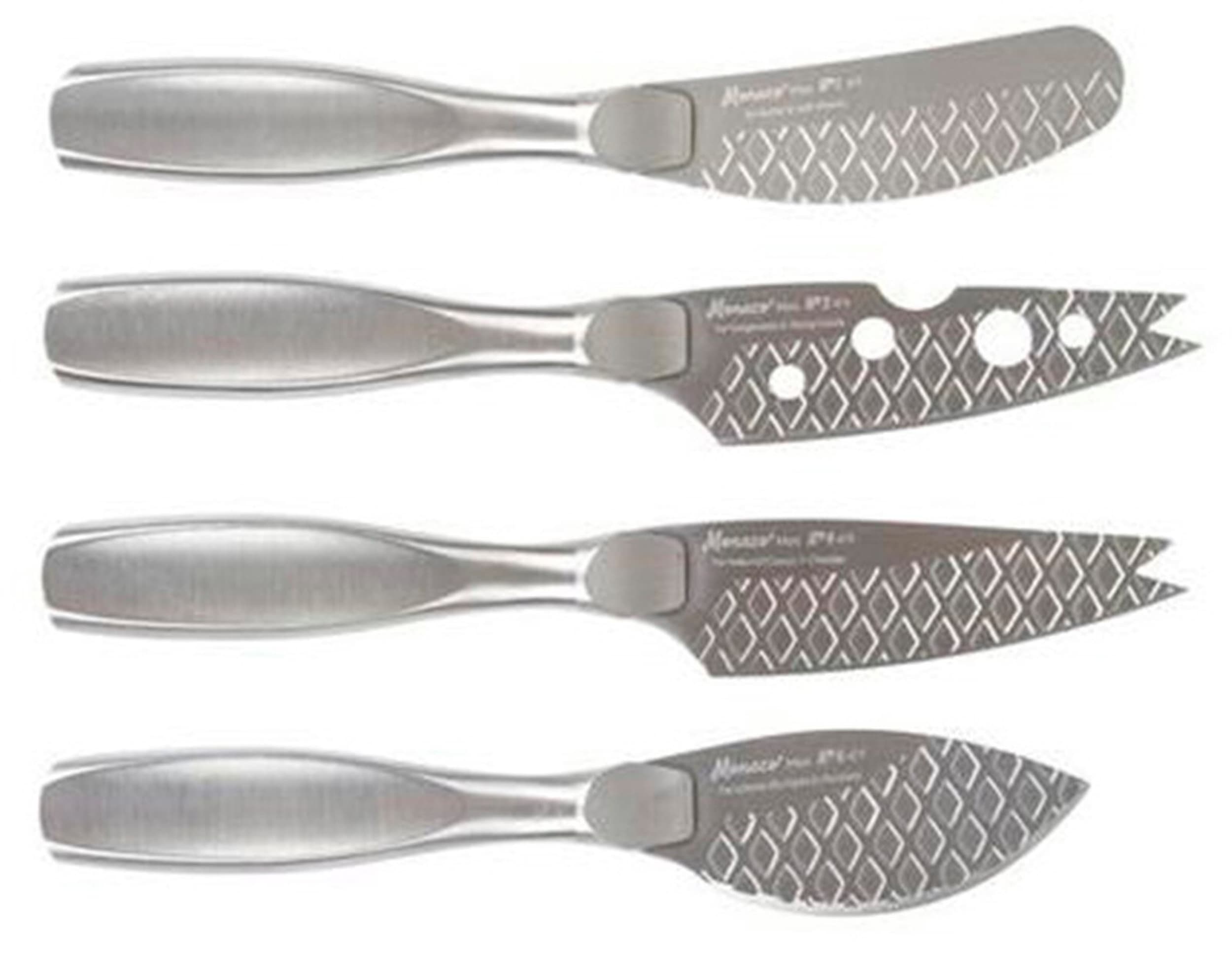 Boska Couteau à fromage Set de couteaux à fromage mini monaco, Argenté, 19.1x16.4x0.8