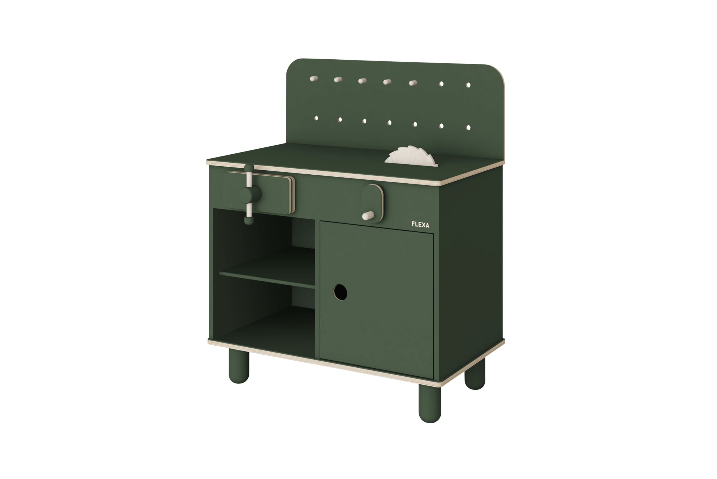 Flexa Jouet PLAY ÉTABL, Vert, Bouleau, 60x75
