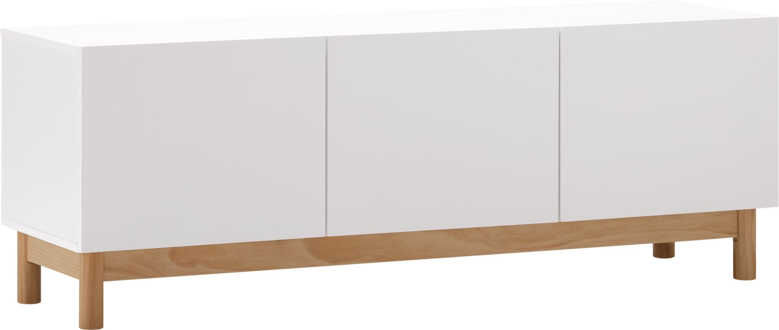 Buffet bas MARLIN, Blanc, MDF (bois mélangé), 140x41.5x50, Micasa