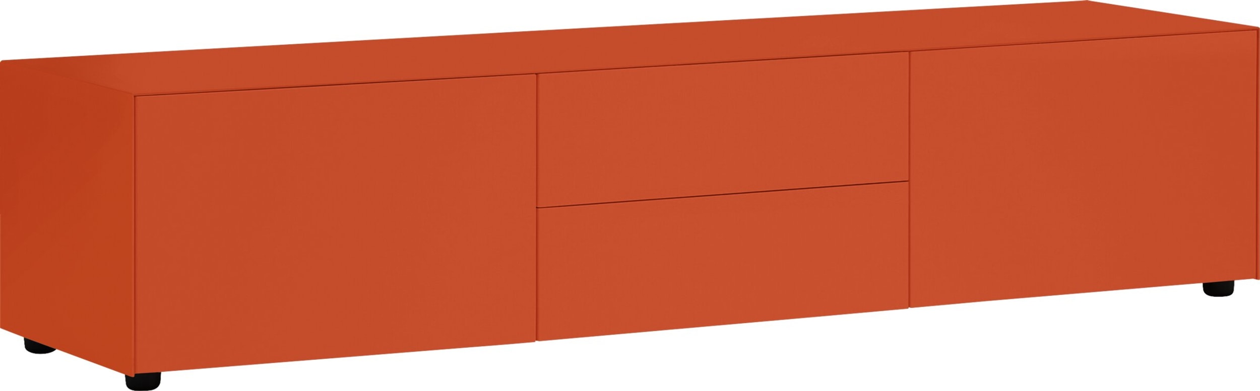 Buffet bas LUX, Orange, MDF (bois mélangé), 180x46x37.5, Micasa