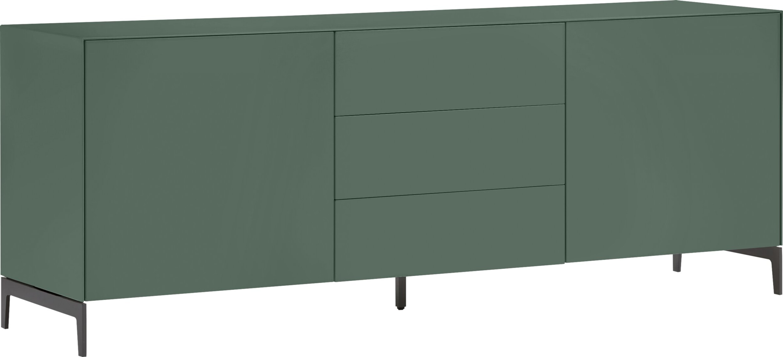 Buffet bas LUX, Vert, MDF (bois mélangé), 180x46x68, Micasa