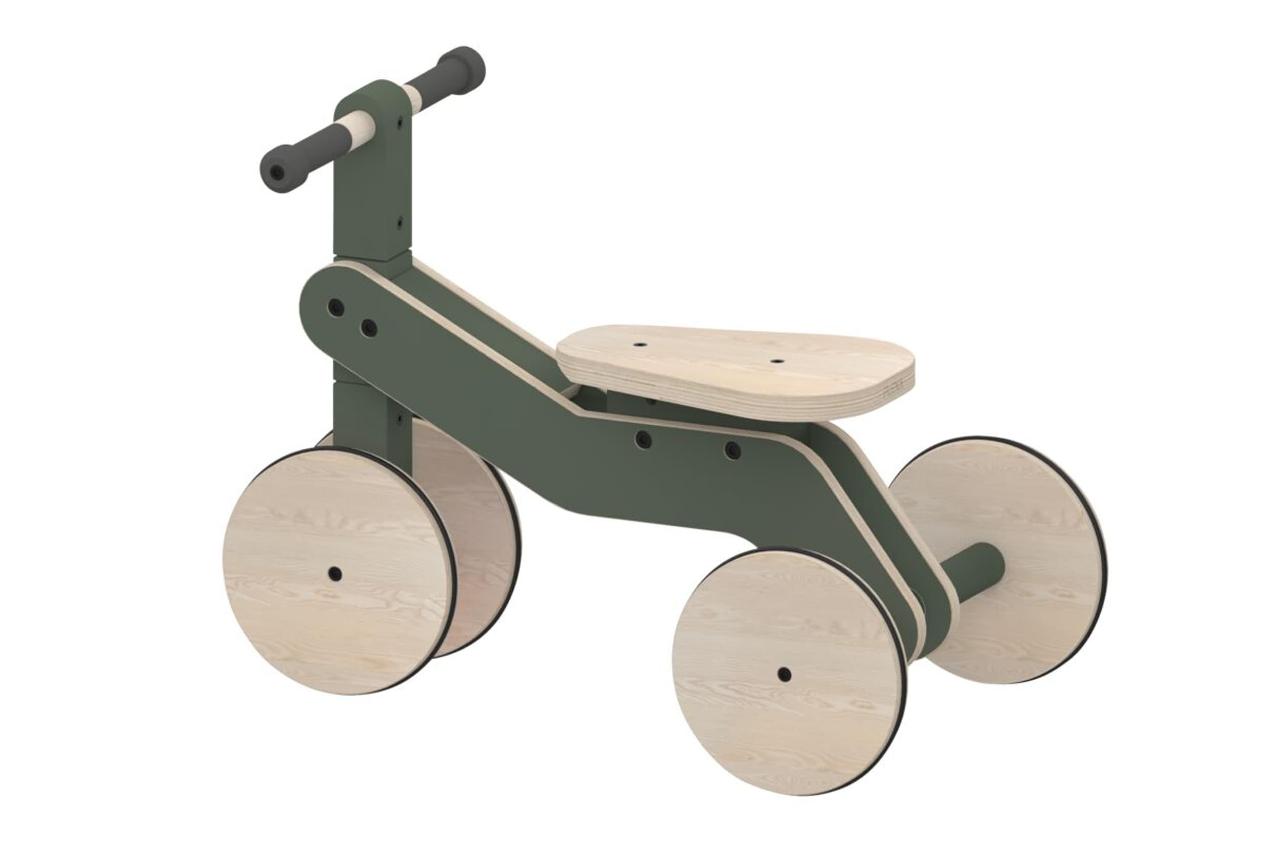 Flexa Jouet PLAY DRAISENNE, Vert, Bouleau, 39x32x54