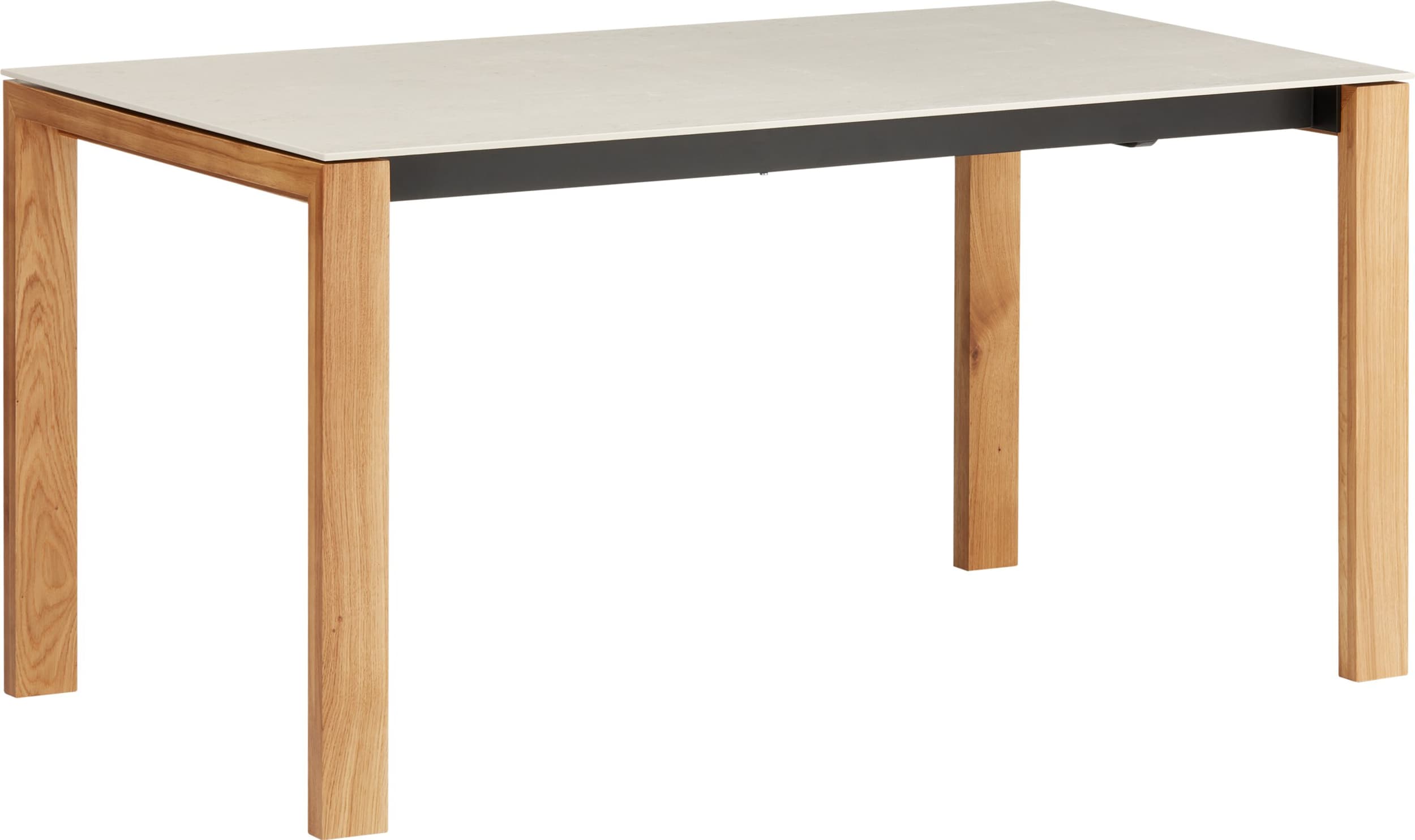 Table à rallonge MEDICI, DANAE, Chêne massif, 150x90x75, Micasa